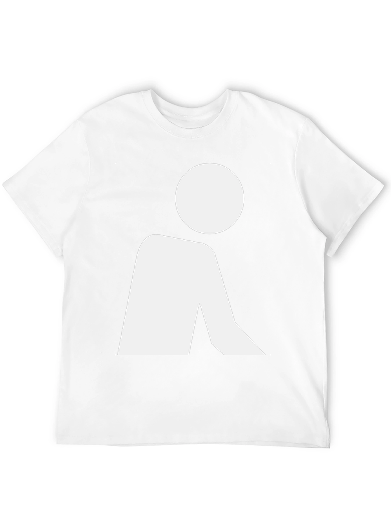 Abstract Figure Black T-Shirt - Modern Minimalist Design