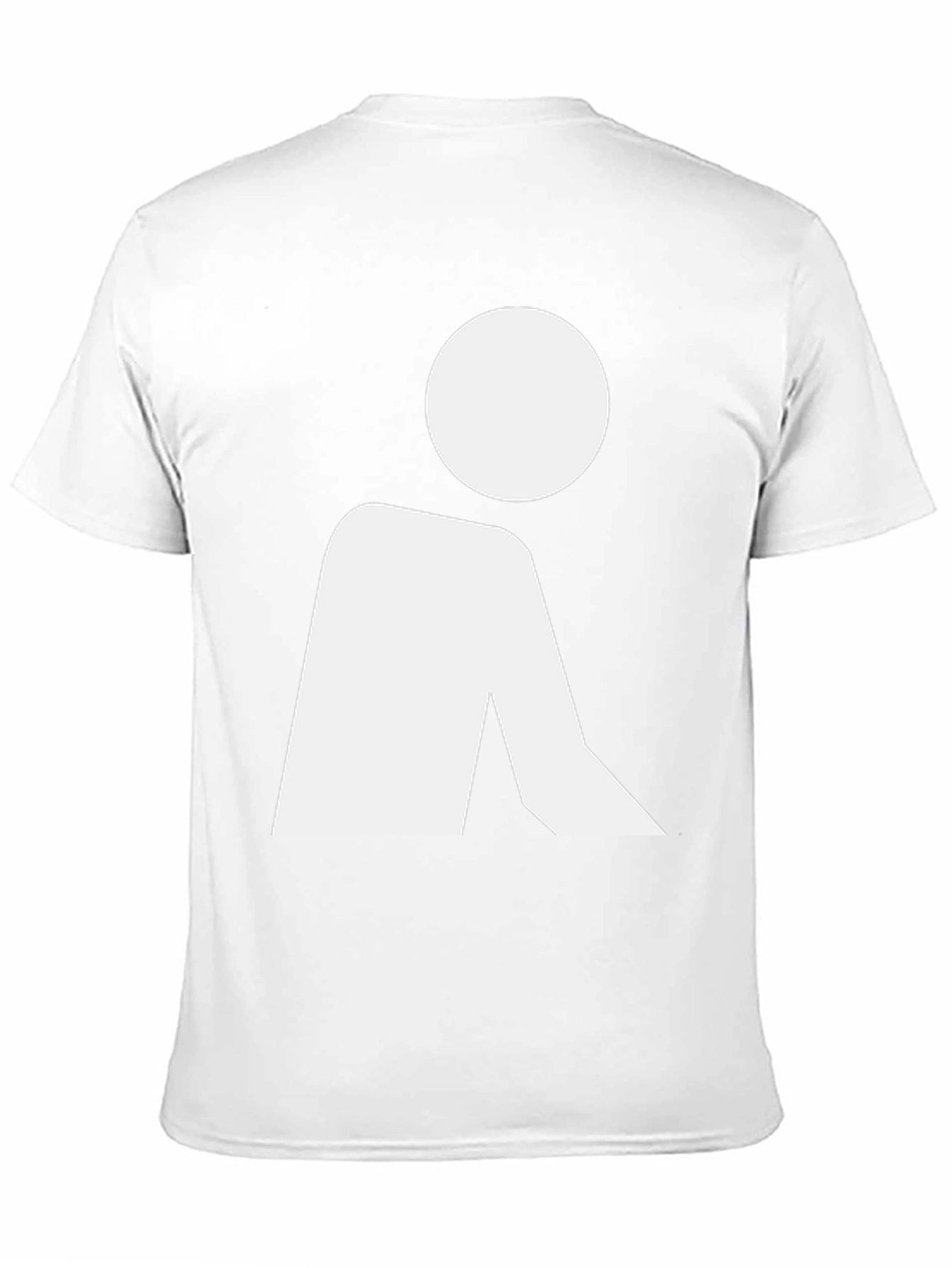 Abstract Figure Black T-Shirt - Modern Minimalist Design