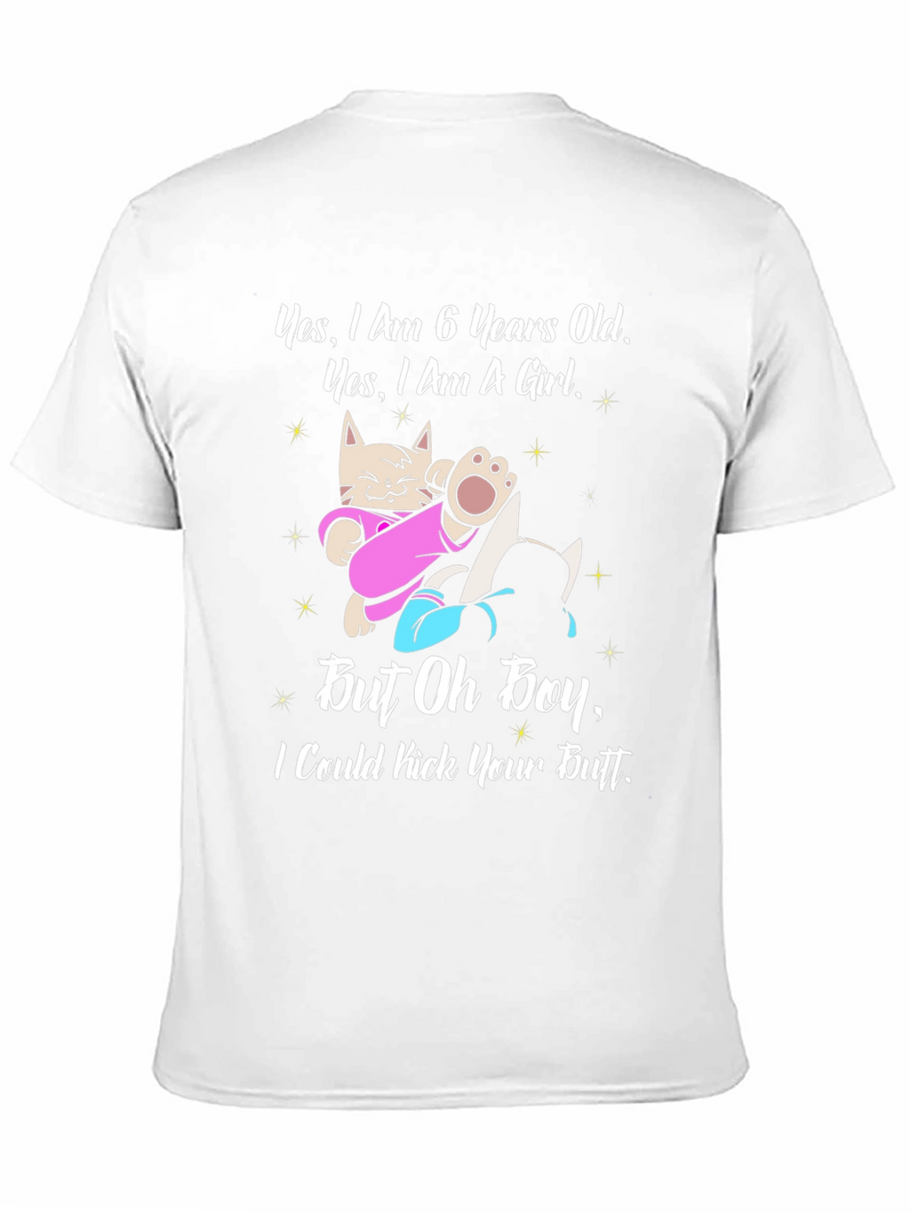 6 Year Old Girl Cat T-Shirt