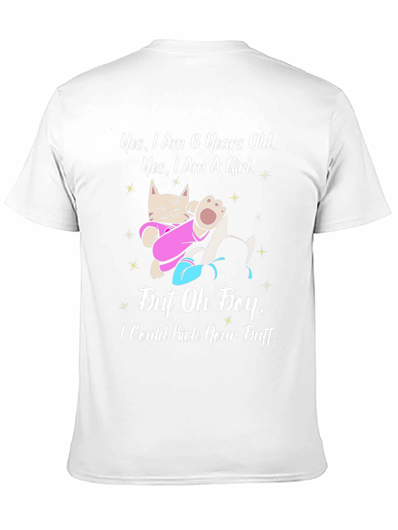 6 Year Old Girl Cat T-Shirt