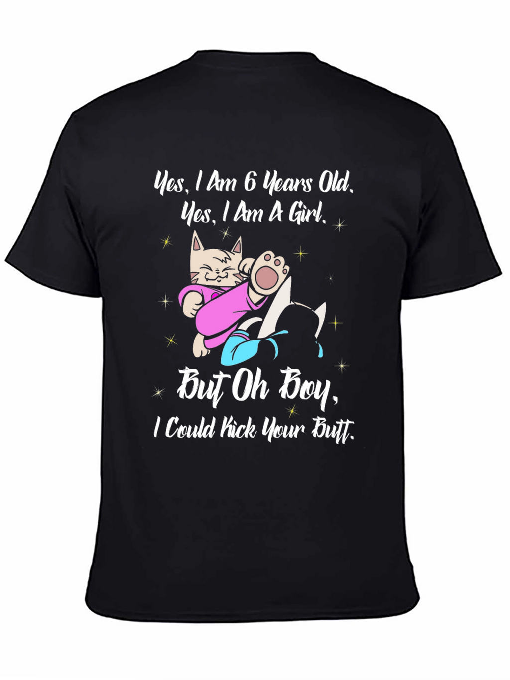 6 Year Old Girl Cat T-Shirt