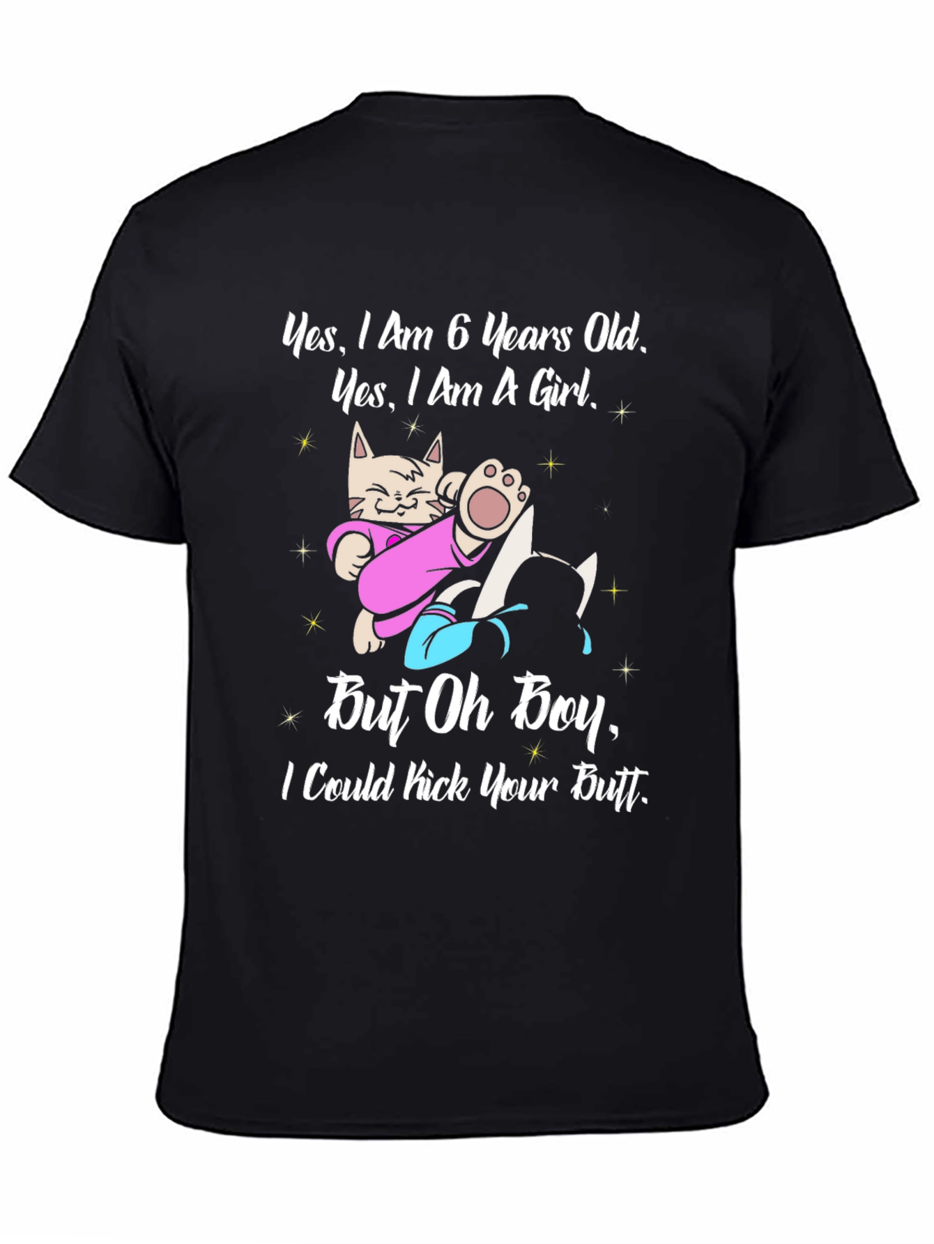 6 Year Old Girl Cat T-Shirt