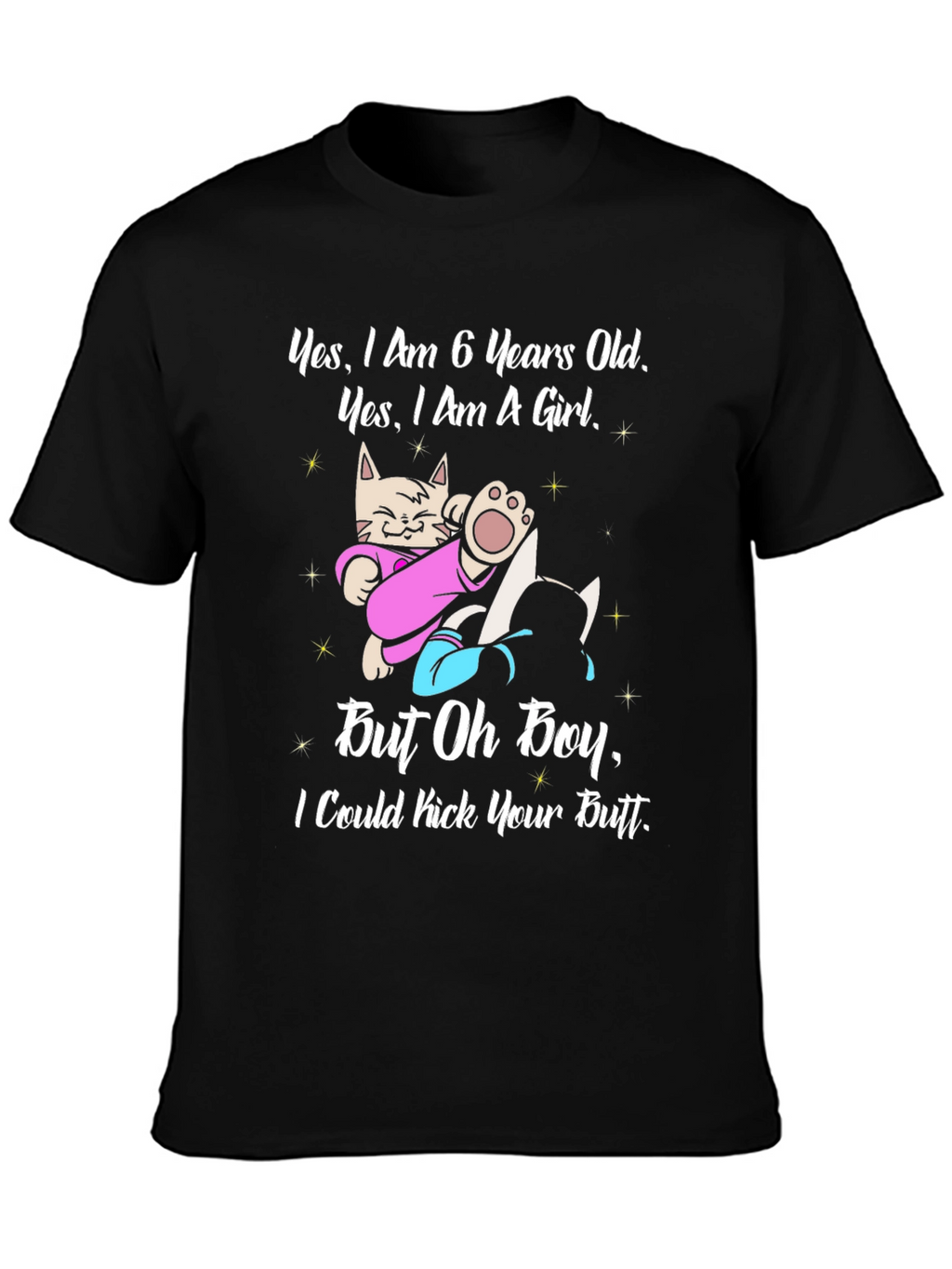 6 Year Old Girl Cat T-Shirt