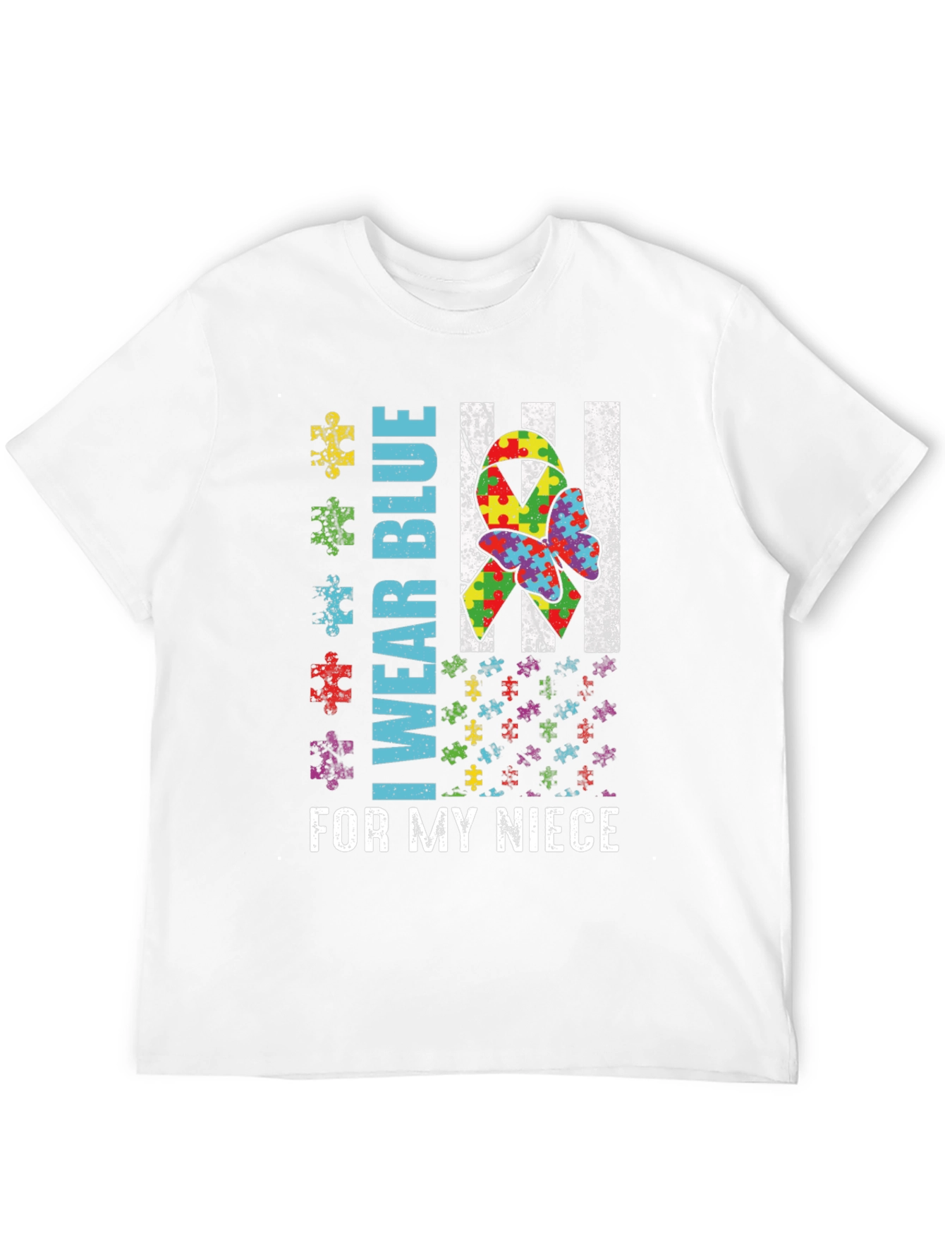 Autism Awareness T-Shirt - I Wear Blue For My Niece