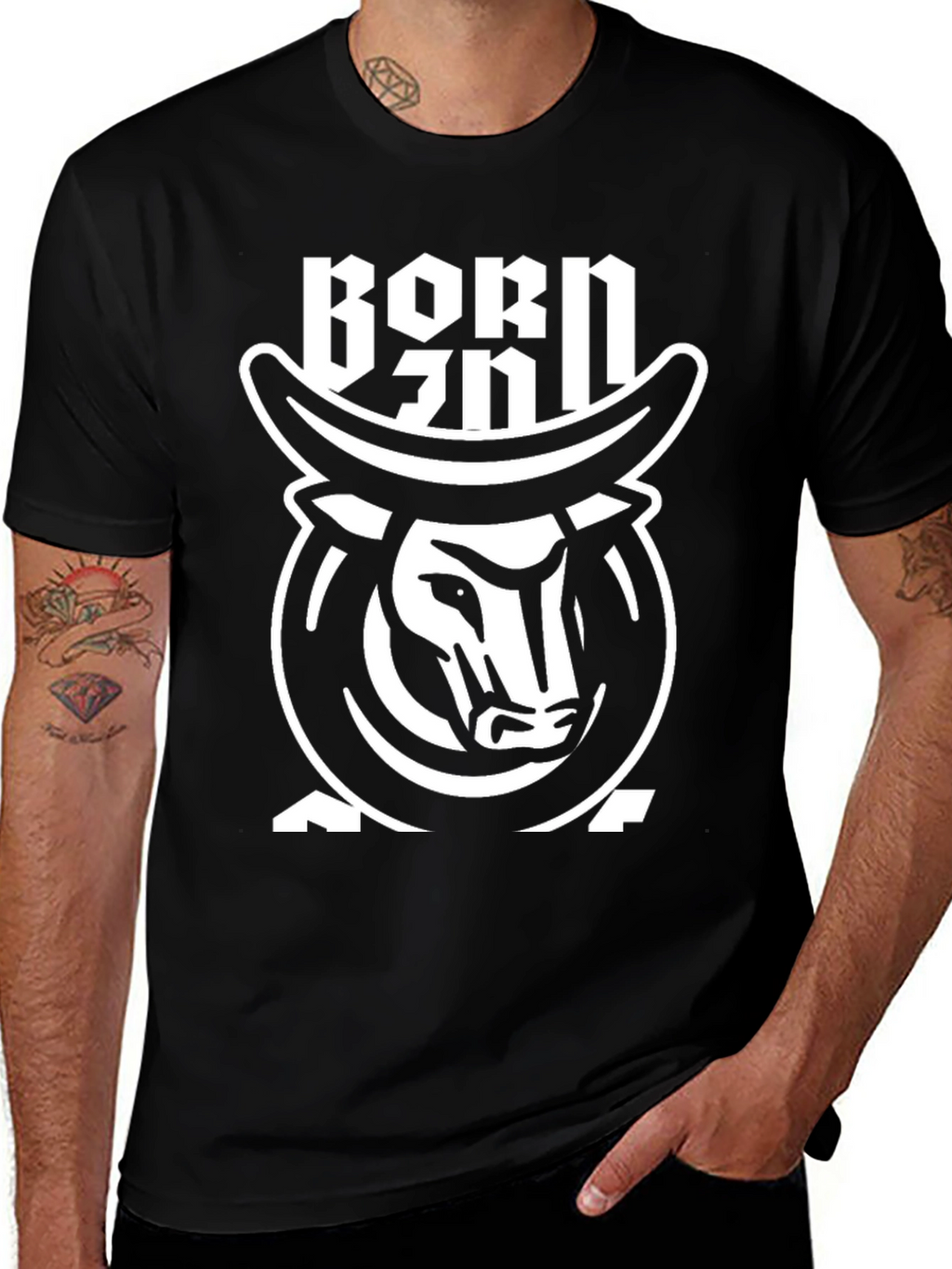 Born Under Taurus Zodiac Bull T-Shirt