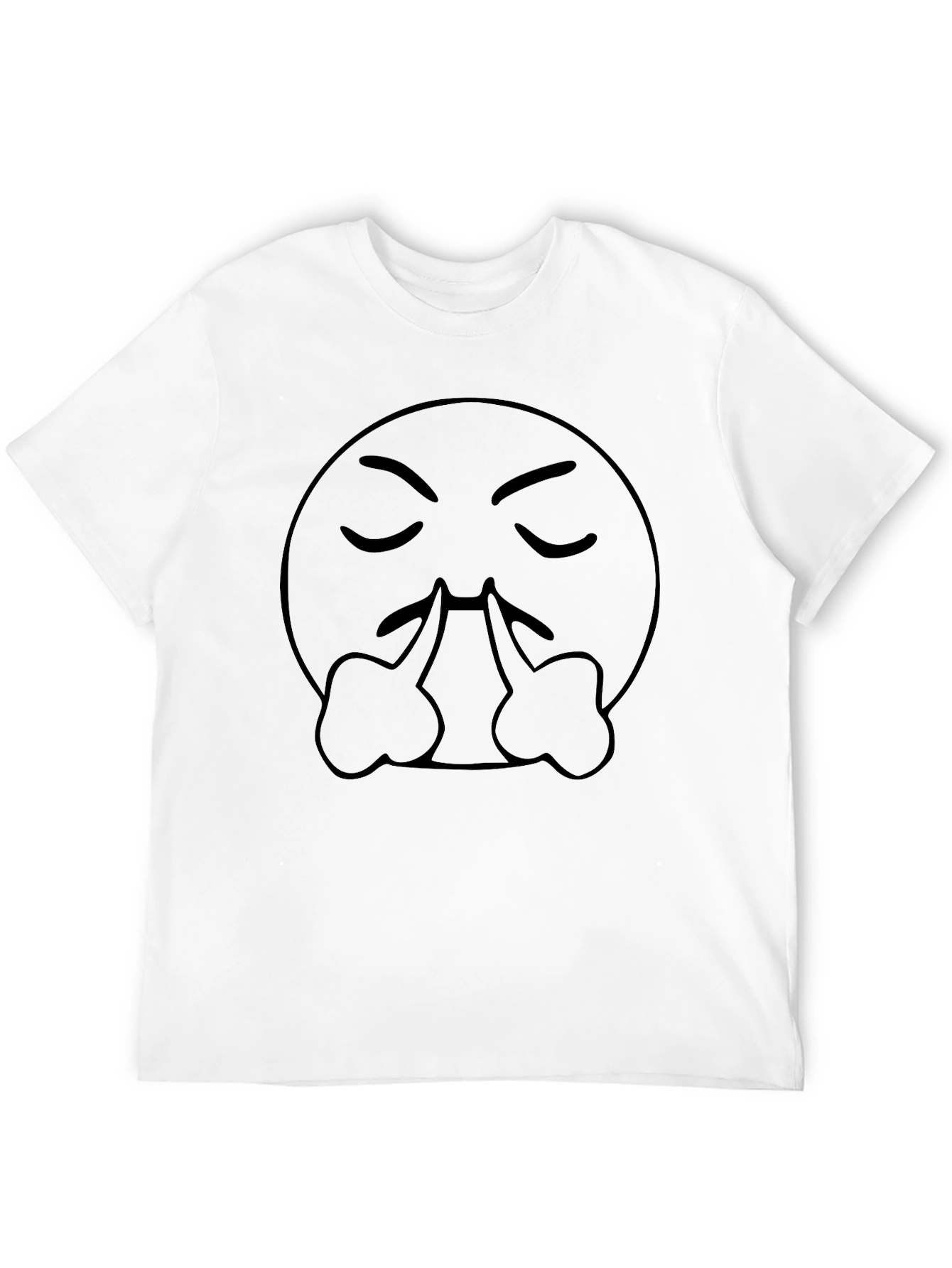 Annoyed Emoji Black T-Shirt - Express Your Mood