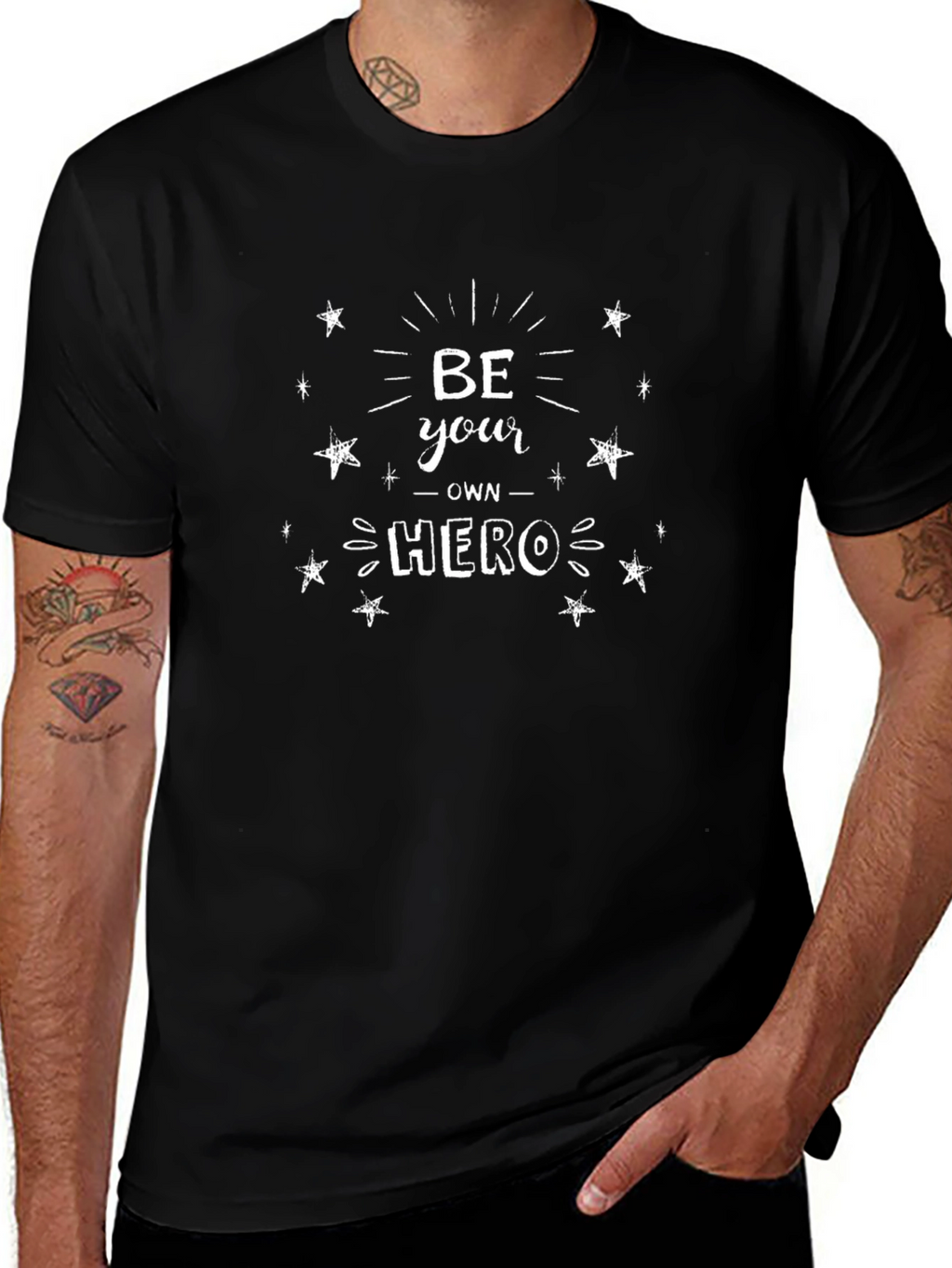 Be Your Own Hero Black T-Shirt