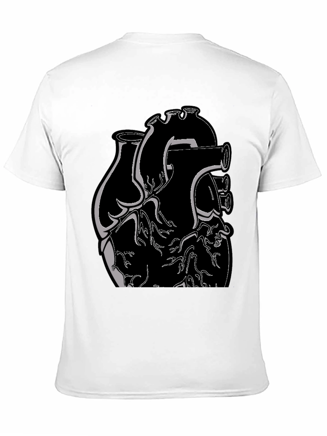 Anatomical Heart Graphic Tee - Unique Black T-Shirt