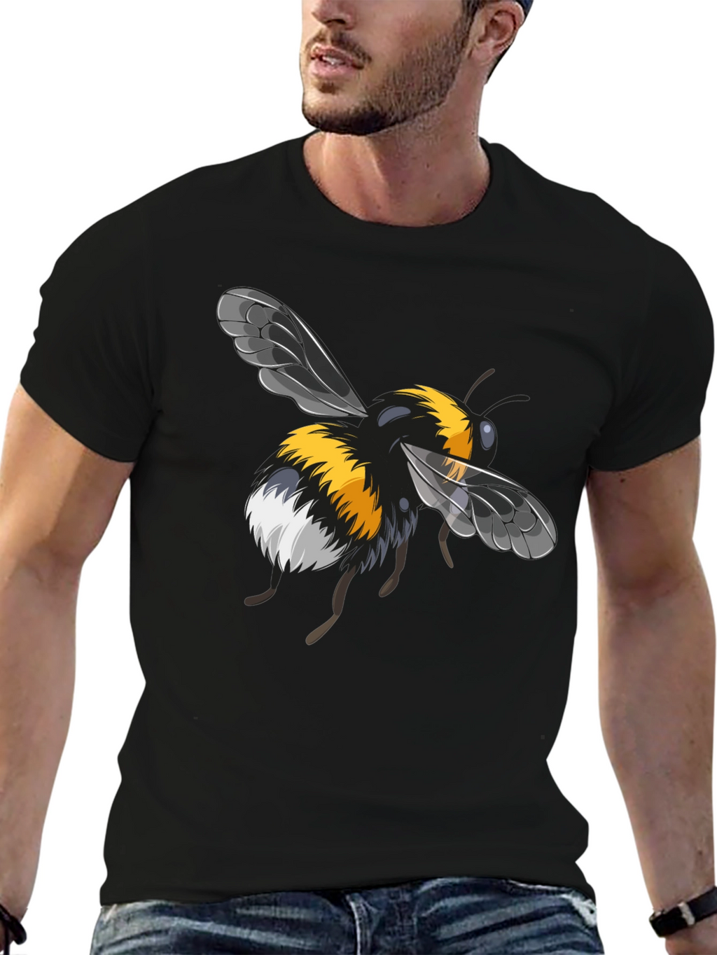 Bumble Bee Graphic Black T-Shirt