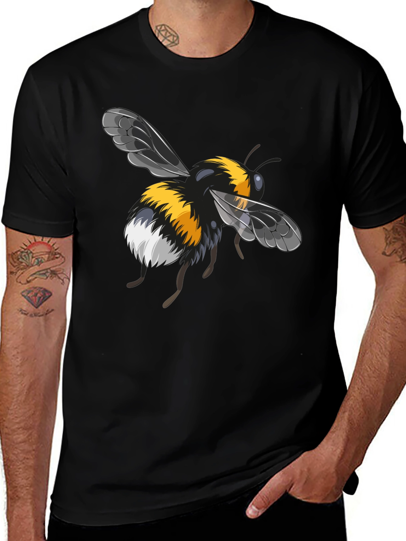 Bumble Bee Graphic Black T-Shirt