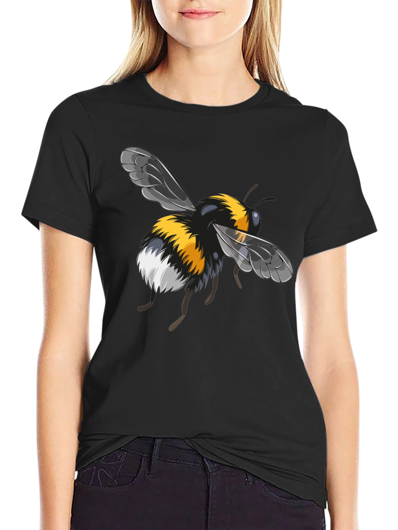 Bumble Bee Graphic Black T-Shirt