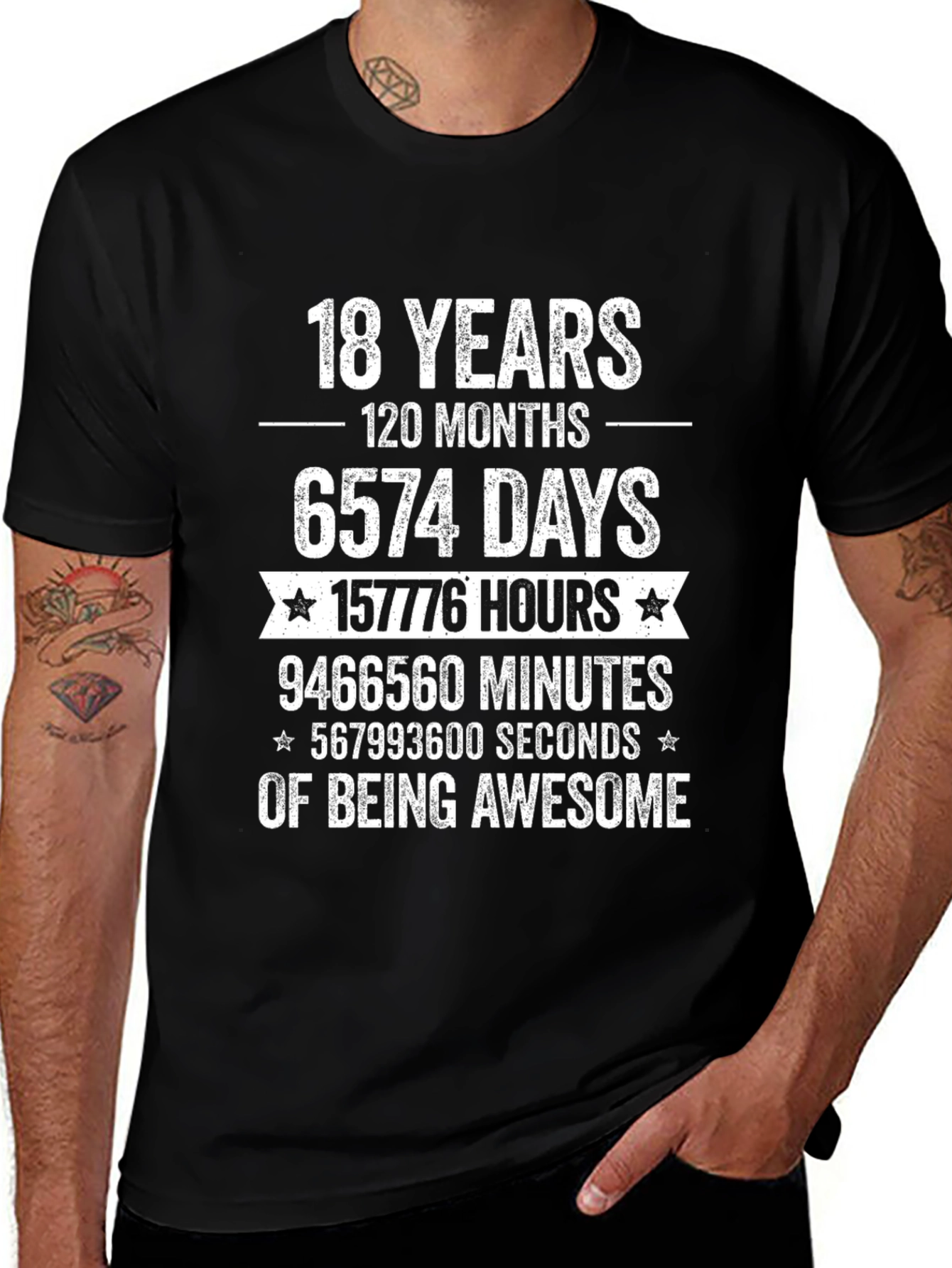 18th Birthday Awesome Black T-Shirt