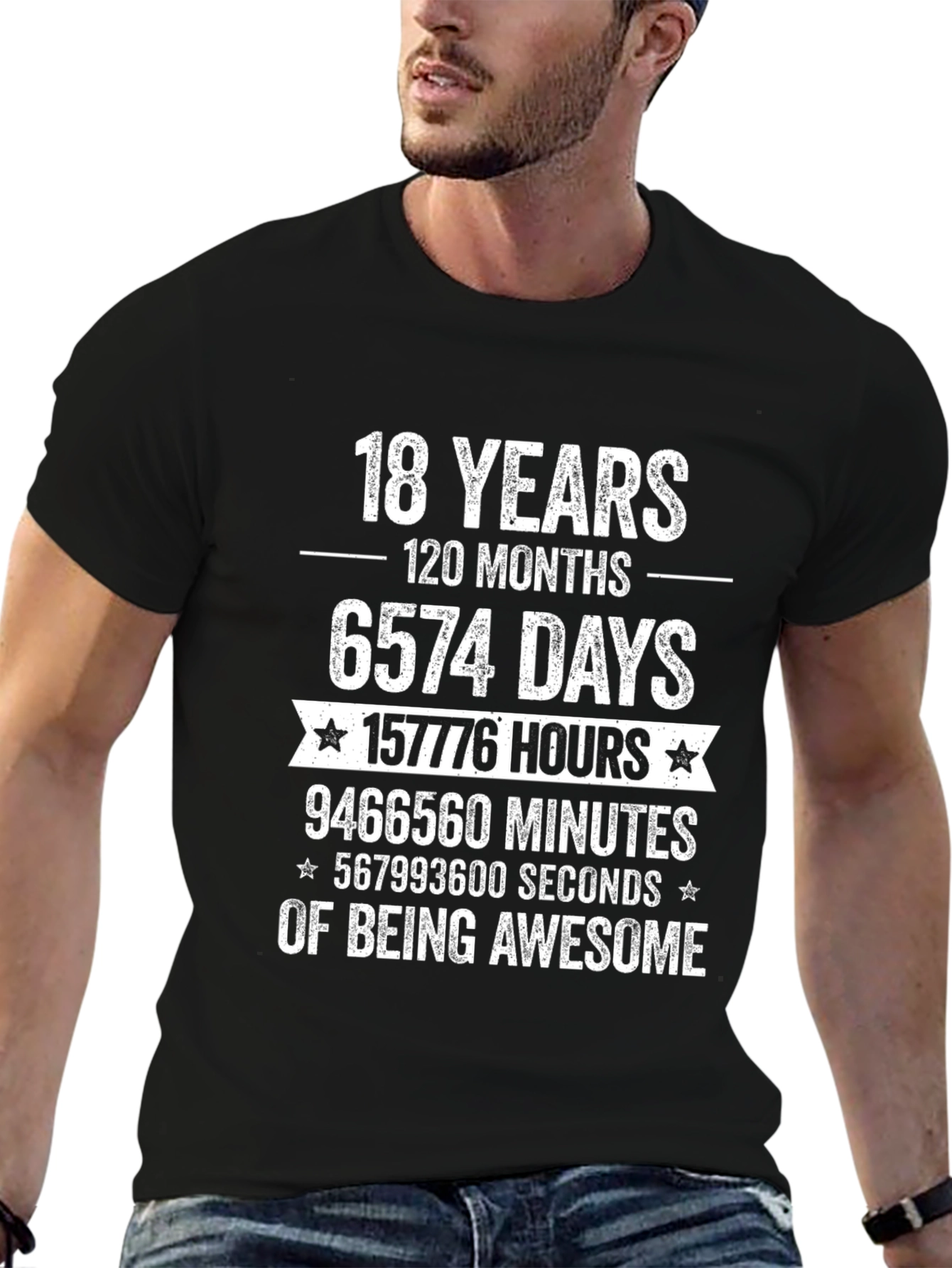 18th Birthday Awesome Black T-Shirt