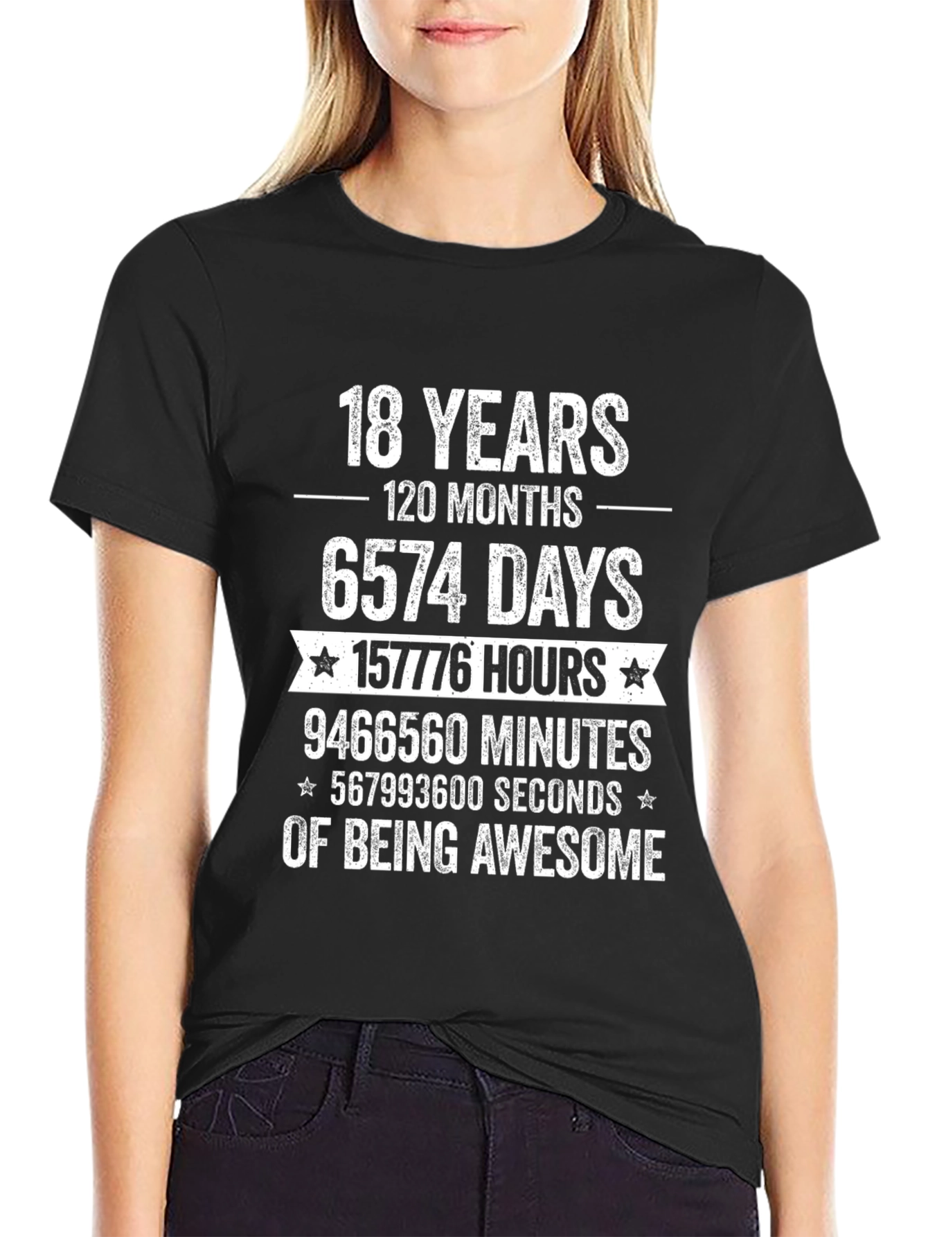 18th Birthday Awesome Black T-Shirt