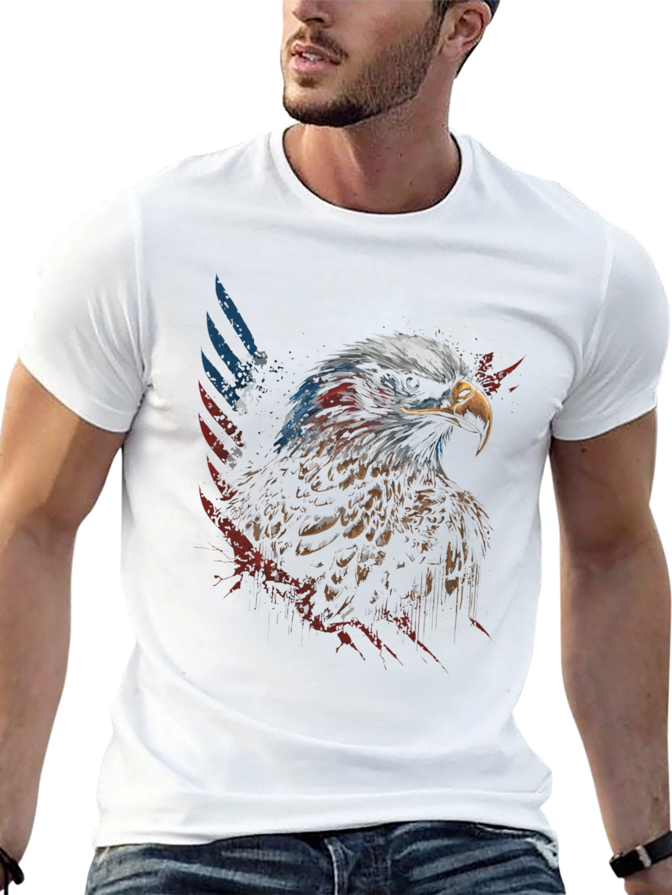 American Eagle Patriotic Graphic Tee
