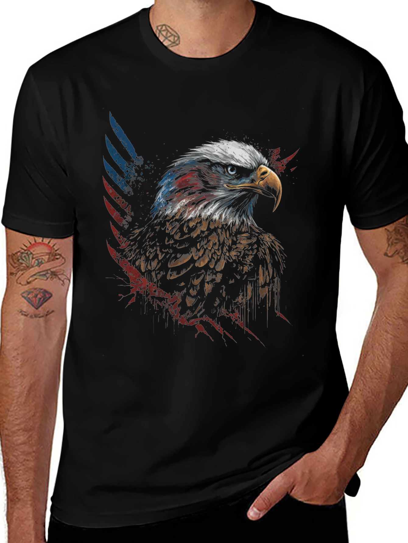 American Eagle Patriotic Graphic Tee