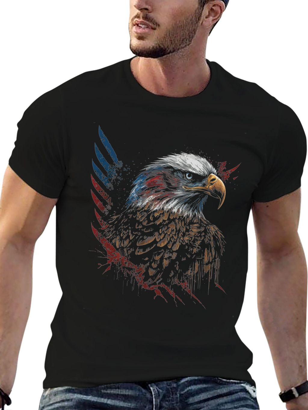 American Eagle Patriotic Graphic Tee