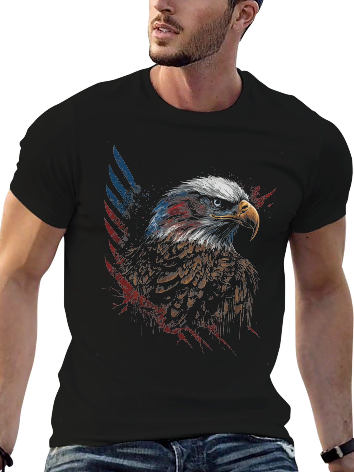 American Eagle Patriotic Graphic Tee