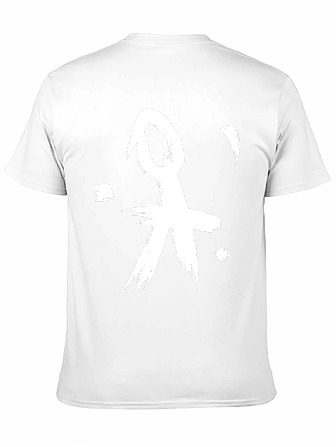 Abstract Graphic Print Black Crew Neck T-Shirt