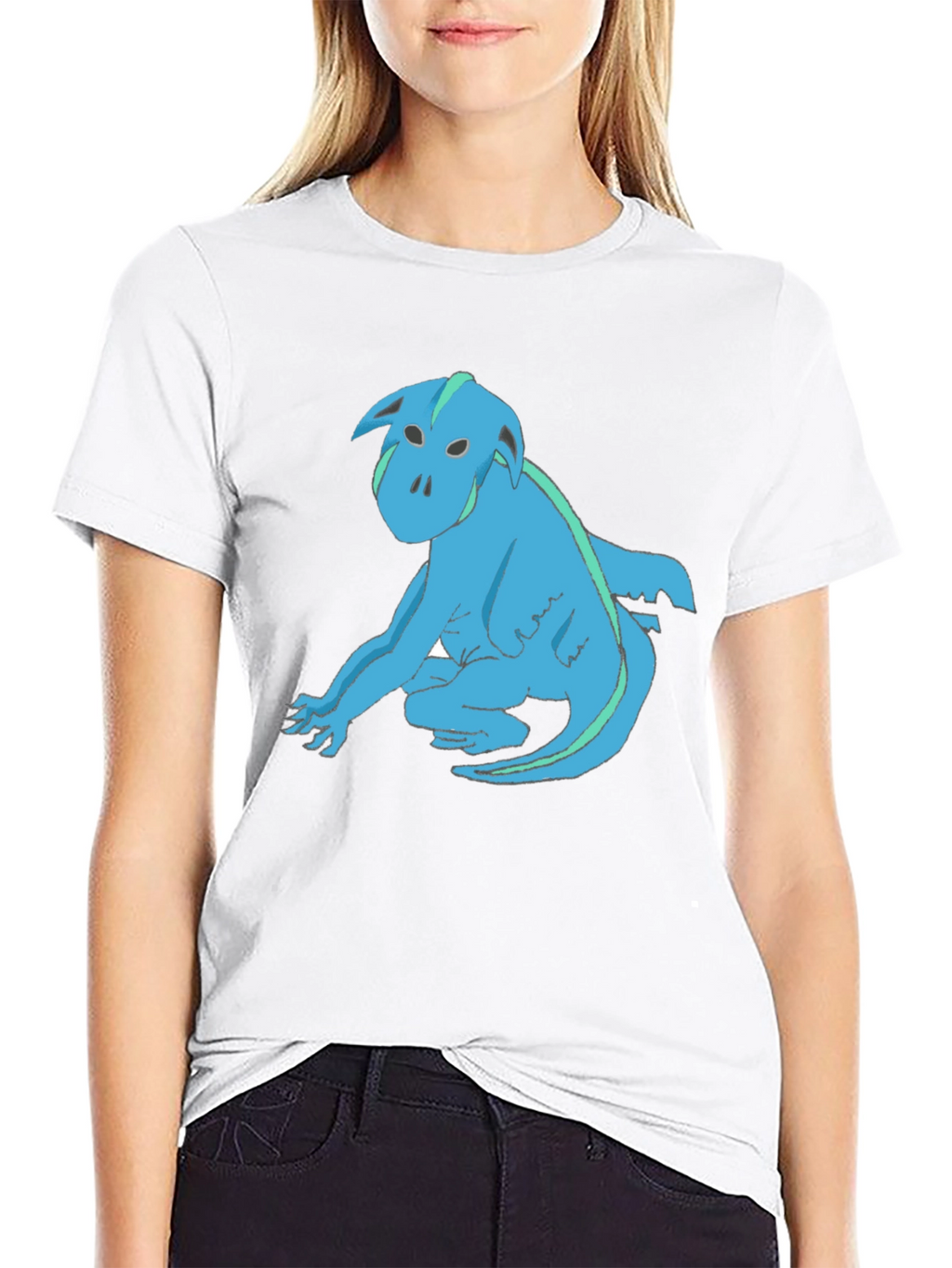 Blue Creature Graphic T-Shirt
