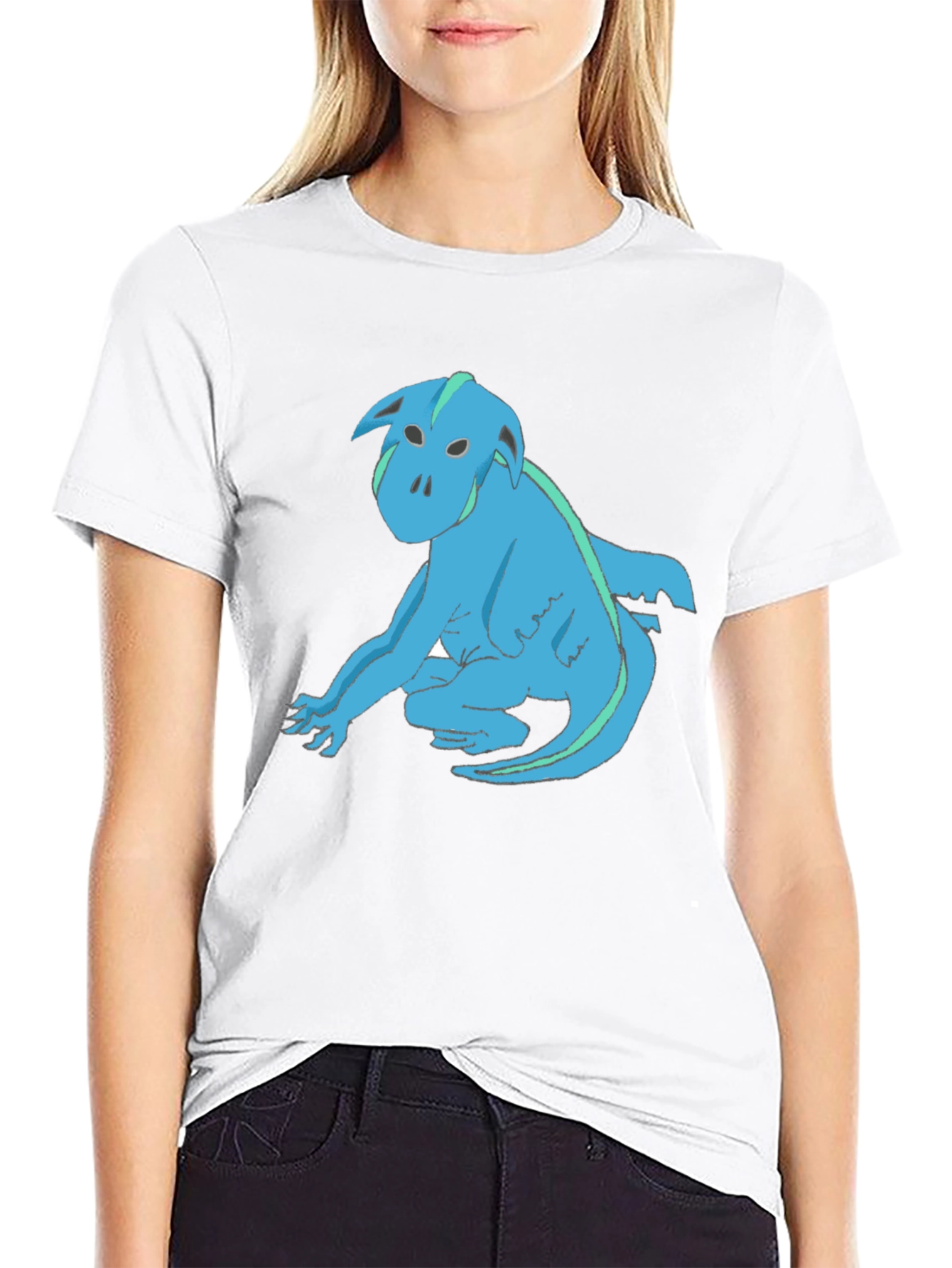 Blue Creature Graphic T-Shirt