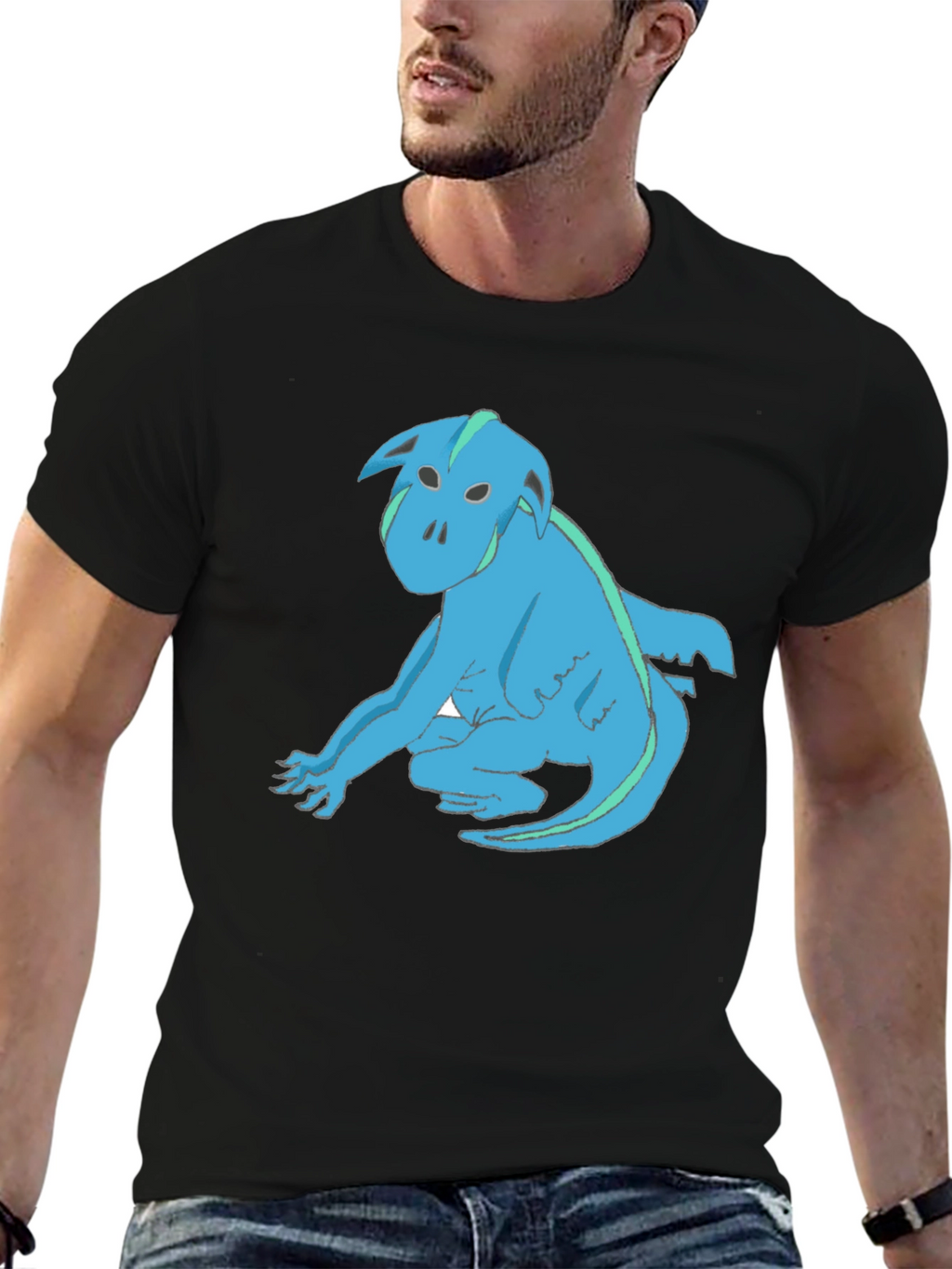 Blue Creature Graphic T-Shirt