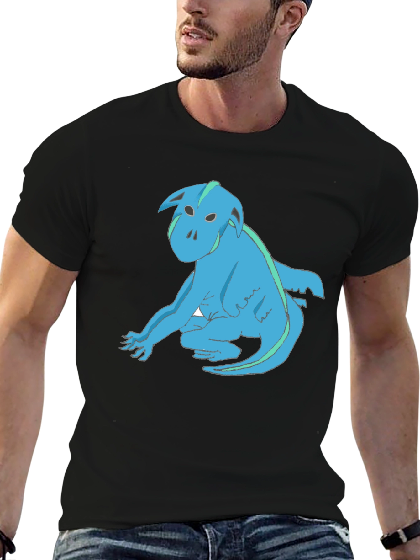 Blue Creature Graphic T-Shirt