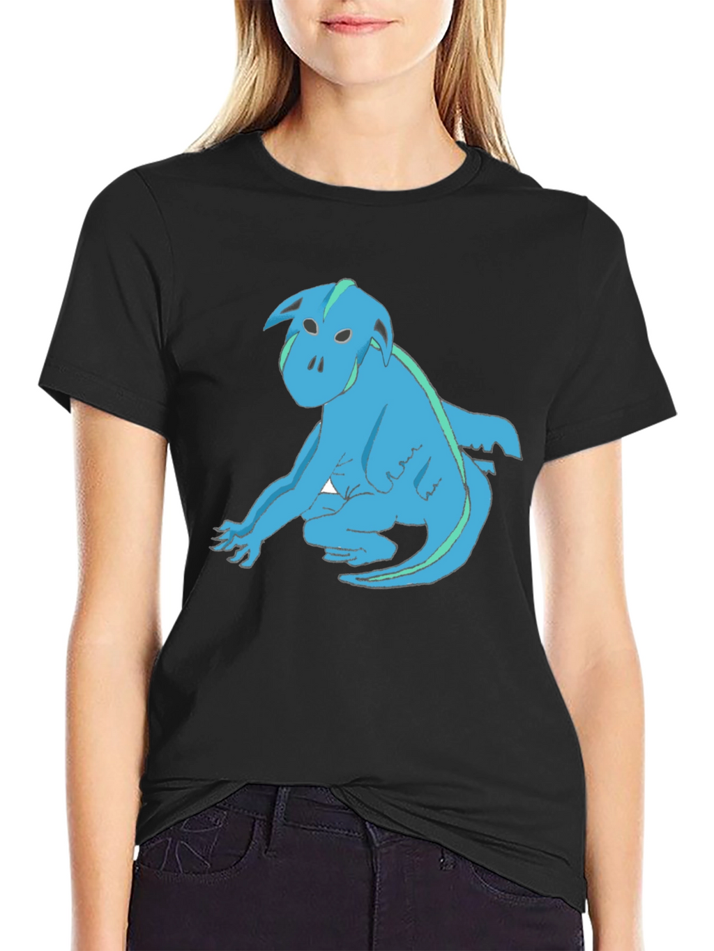 Blue Creature Graphic T-Shirt