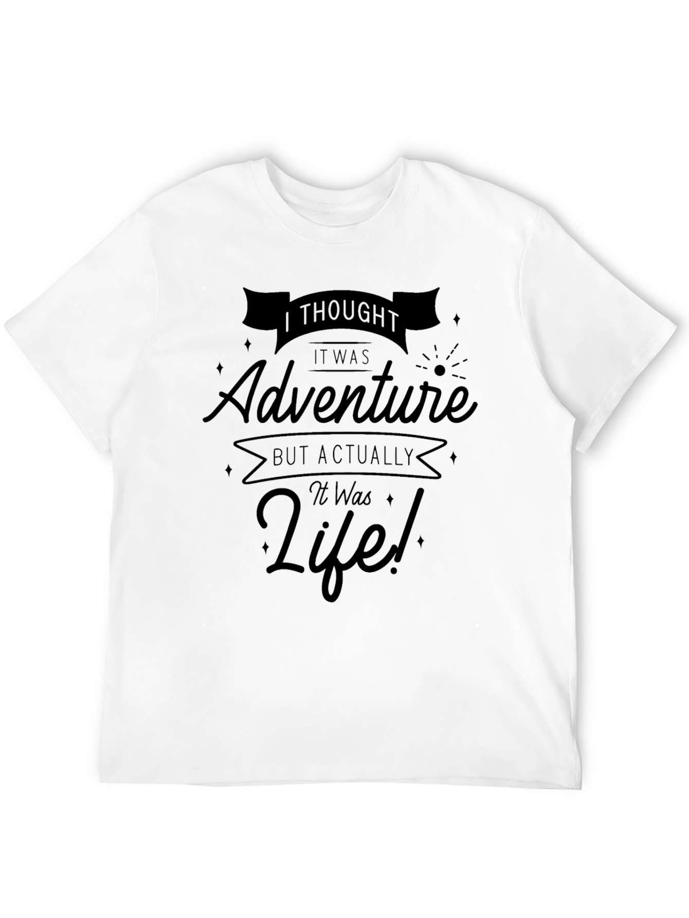 Adventure Life T-Shirt - Mens Black Graphic Tee