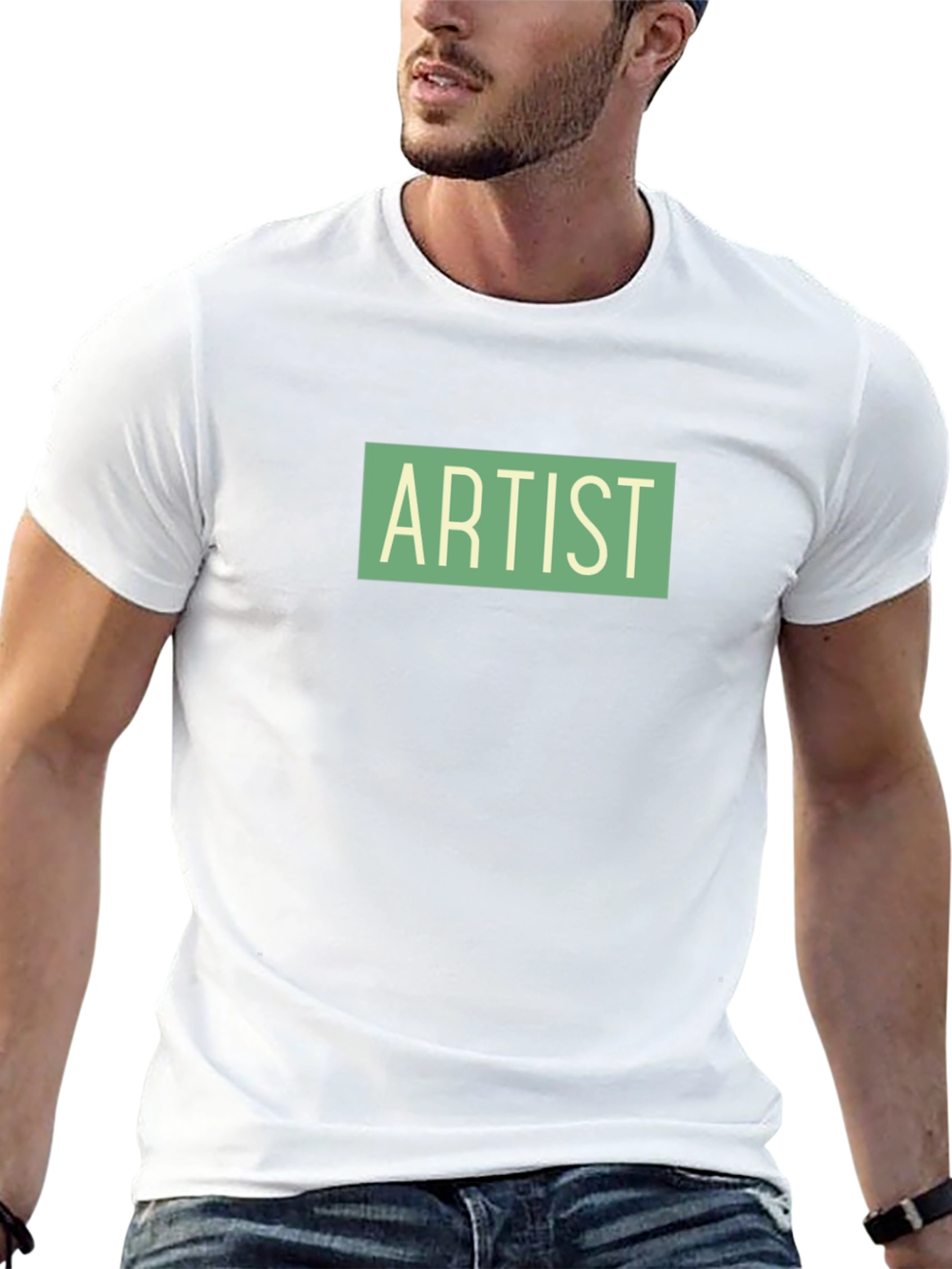 Artist Graphic Tee - Black Cotton Short Sleeve