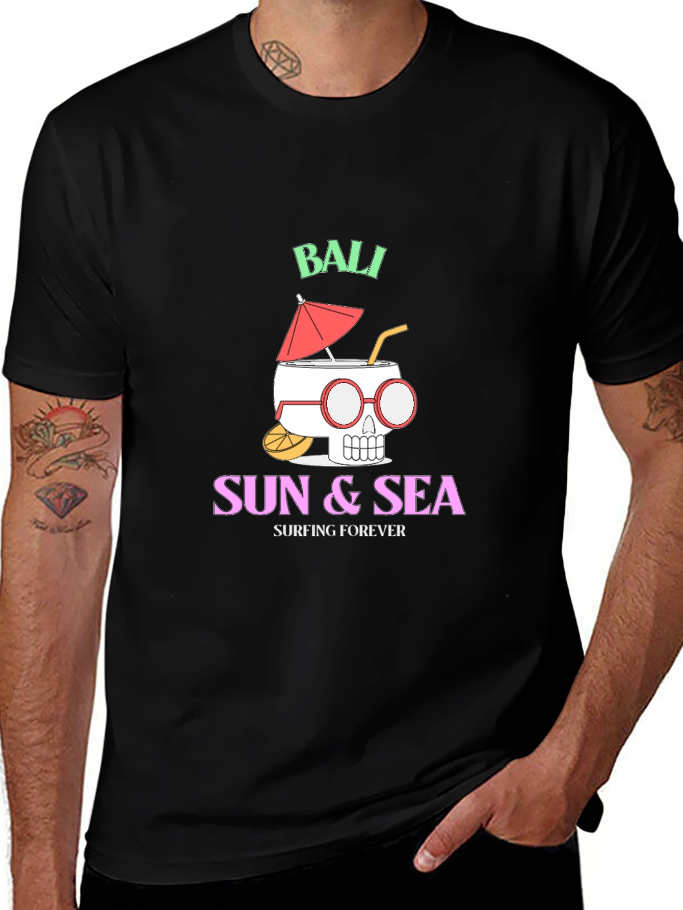 Bali Sun & Sea Graphic Tee - Surfing Forever