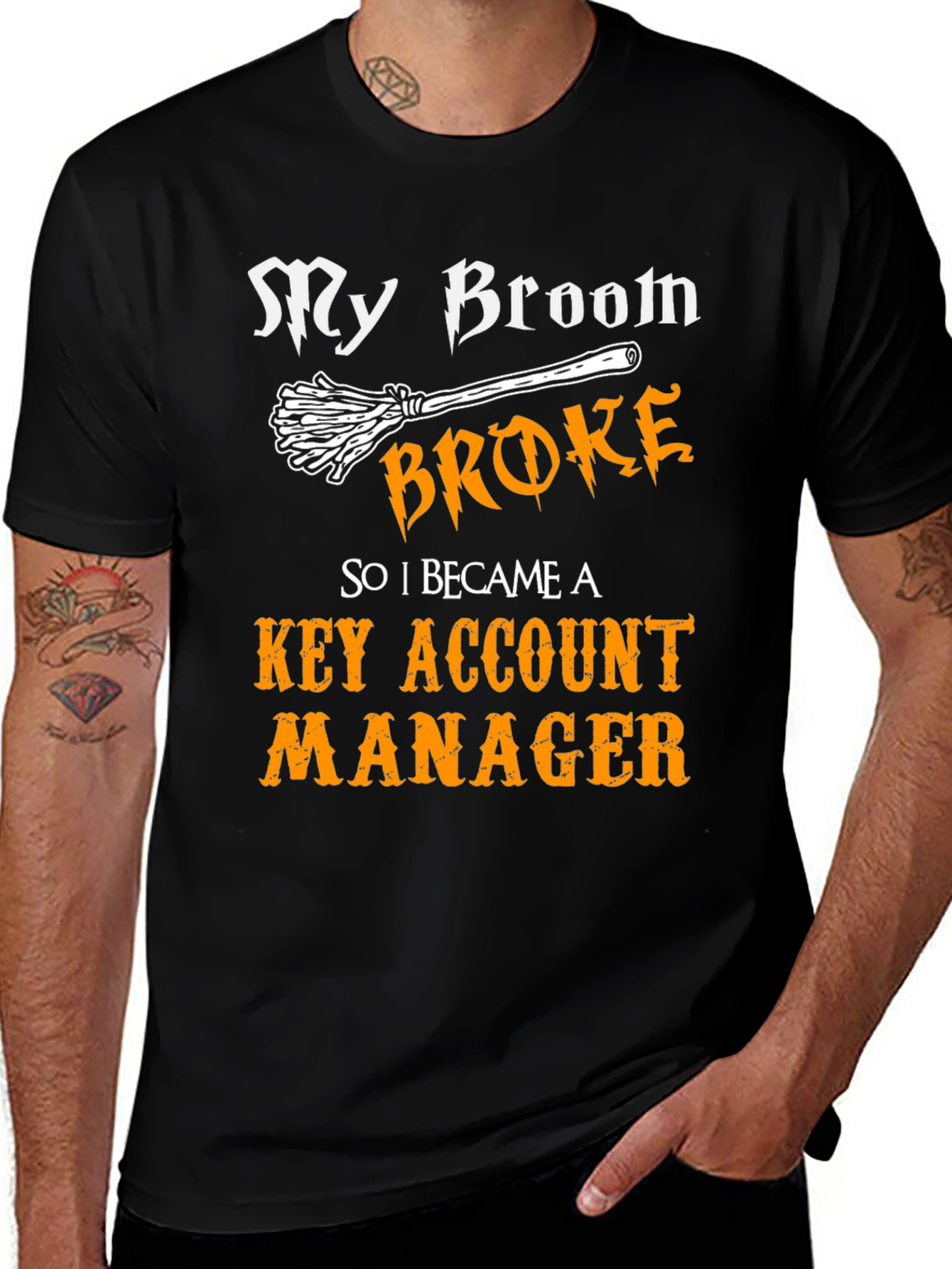Broom Broke Key Account Manager Graphic T-Shirt