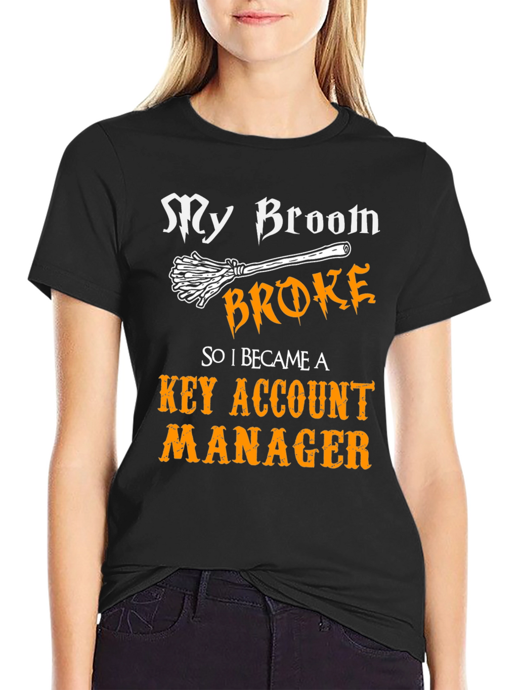 Broom Broke Key Account Manager Graphic T-Shirt