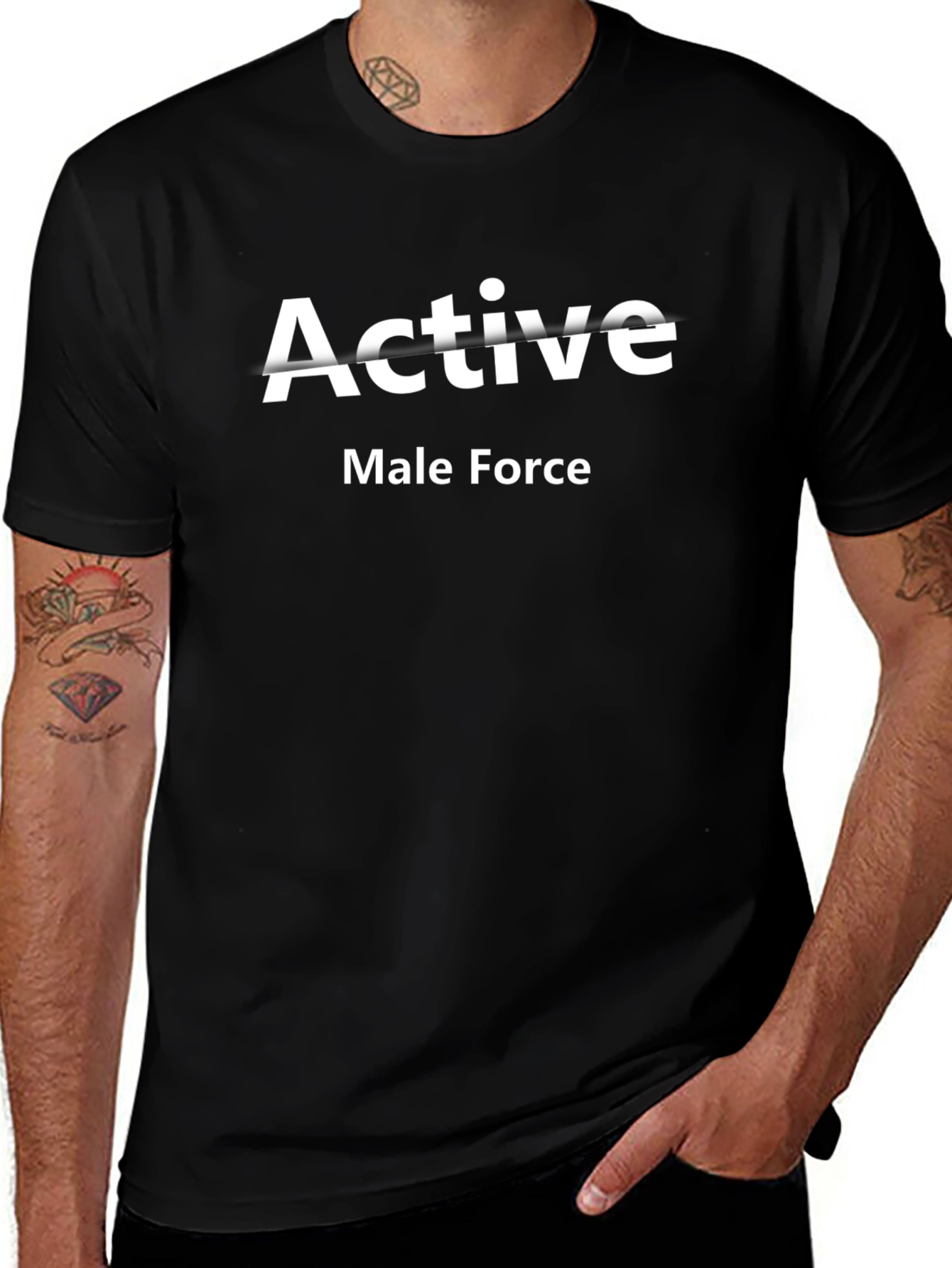 Active Male Force Black T-Shirt
