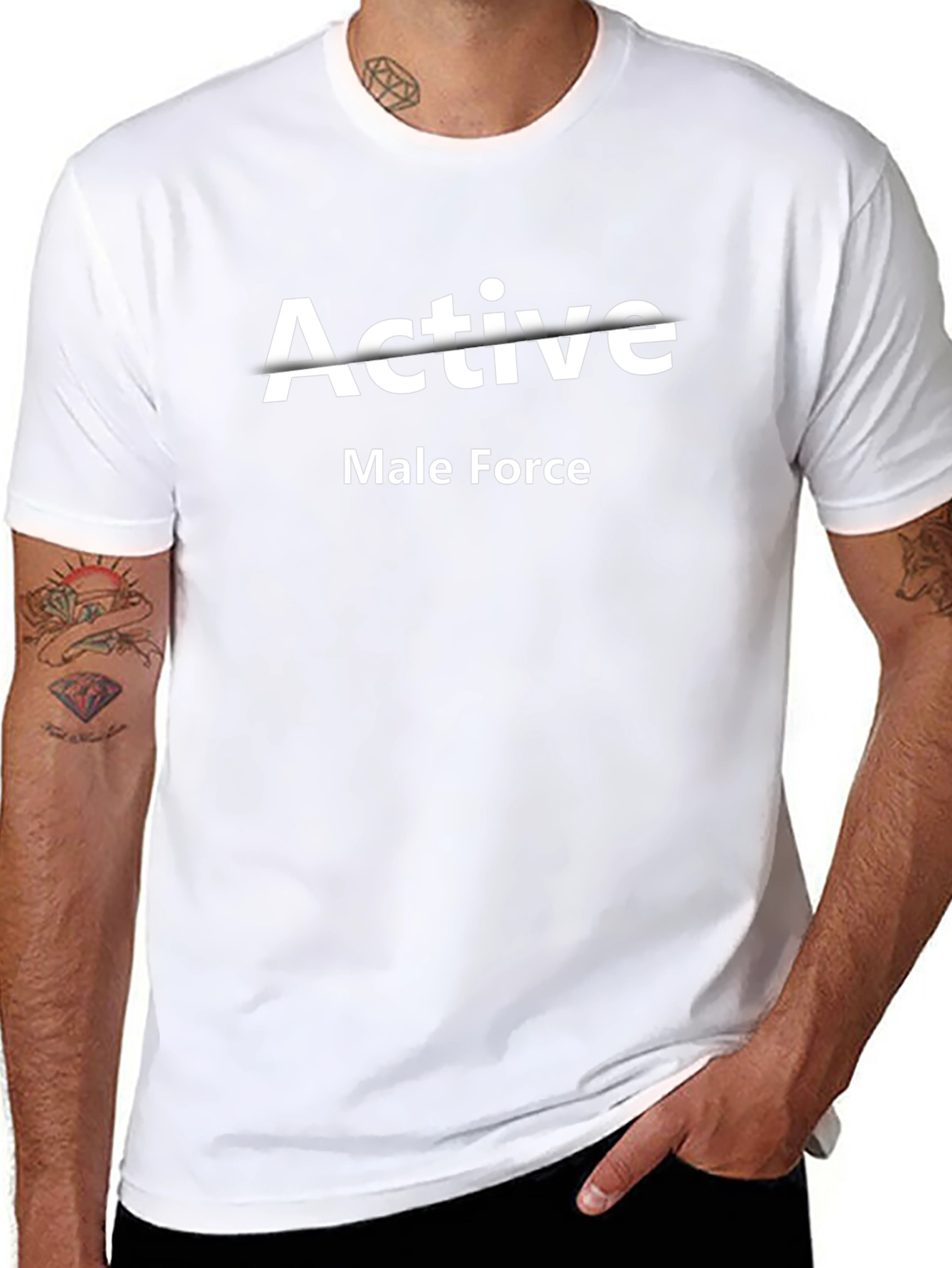 Active Male Force Black T-Shirt