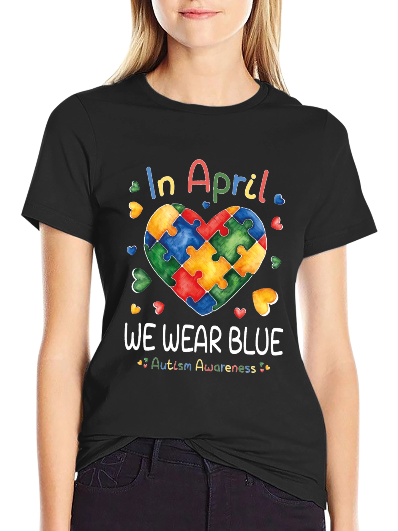 Autism Awareness In April We Wear Blue T-Shirt