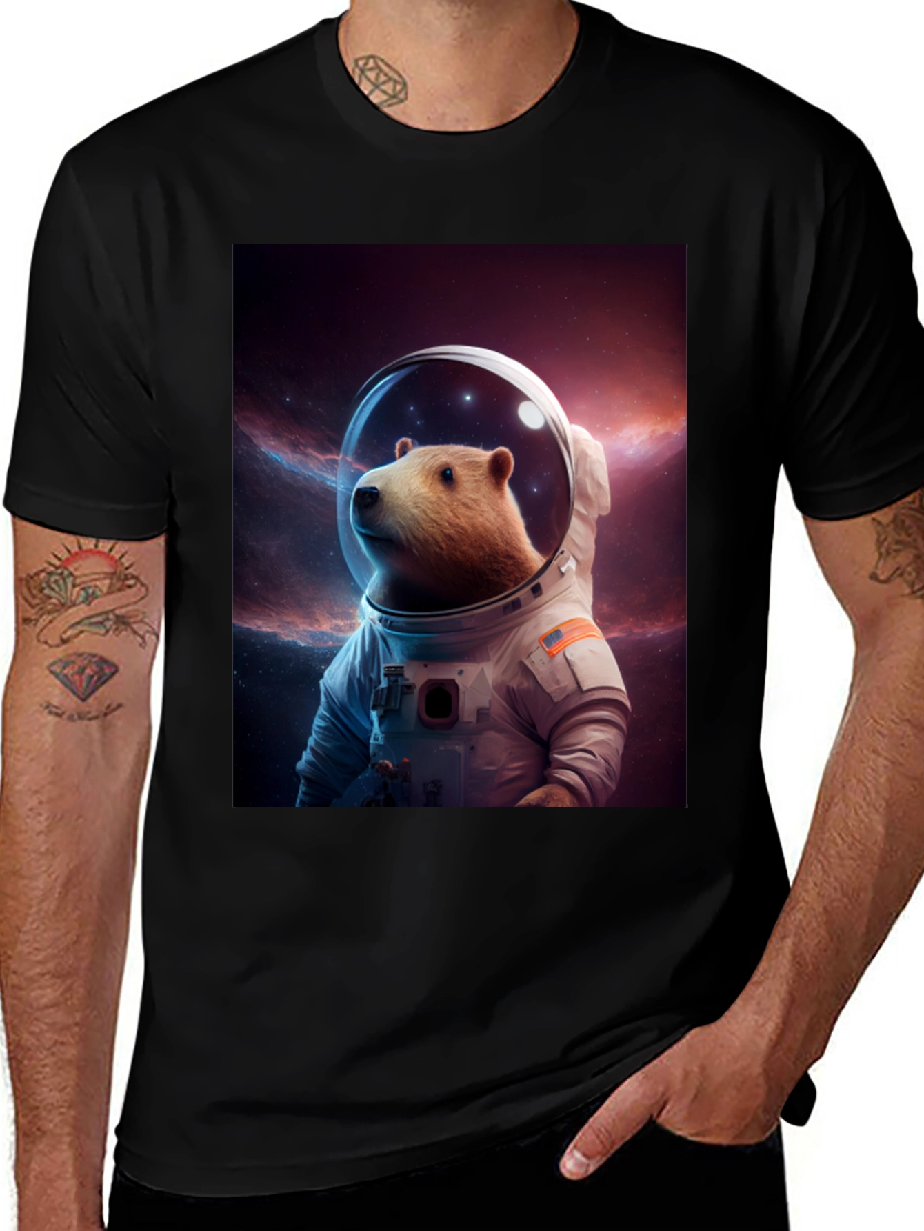 Bear Astronaut T-Shirt - Space Explorer Tee
