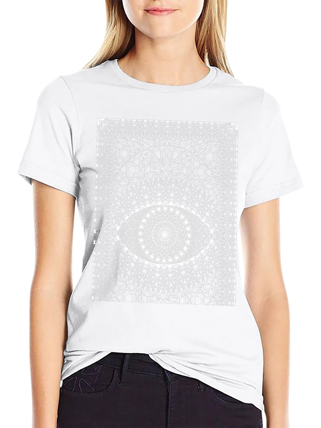 Abstract Eye Graphic Black T-Shirt