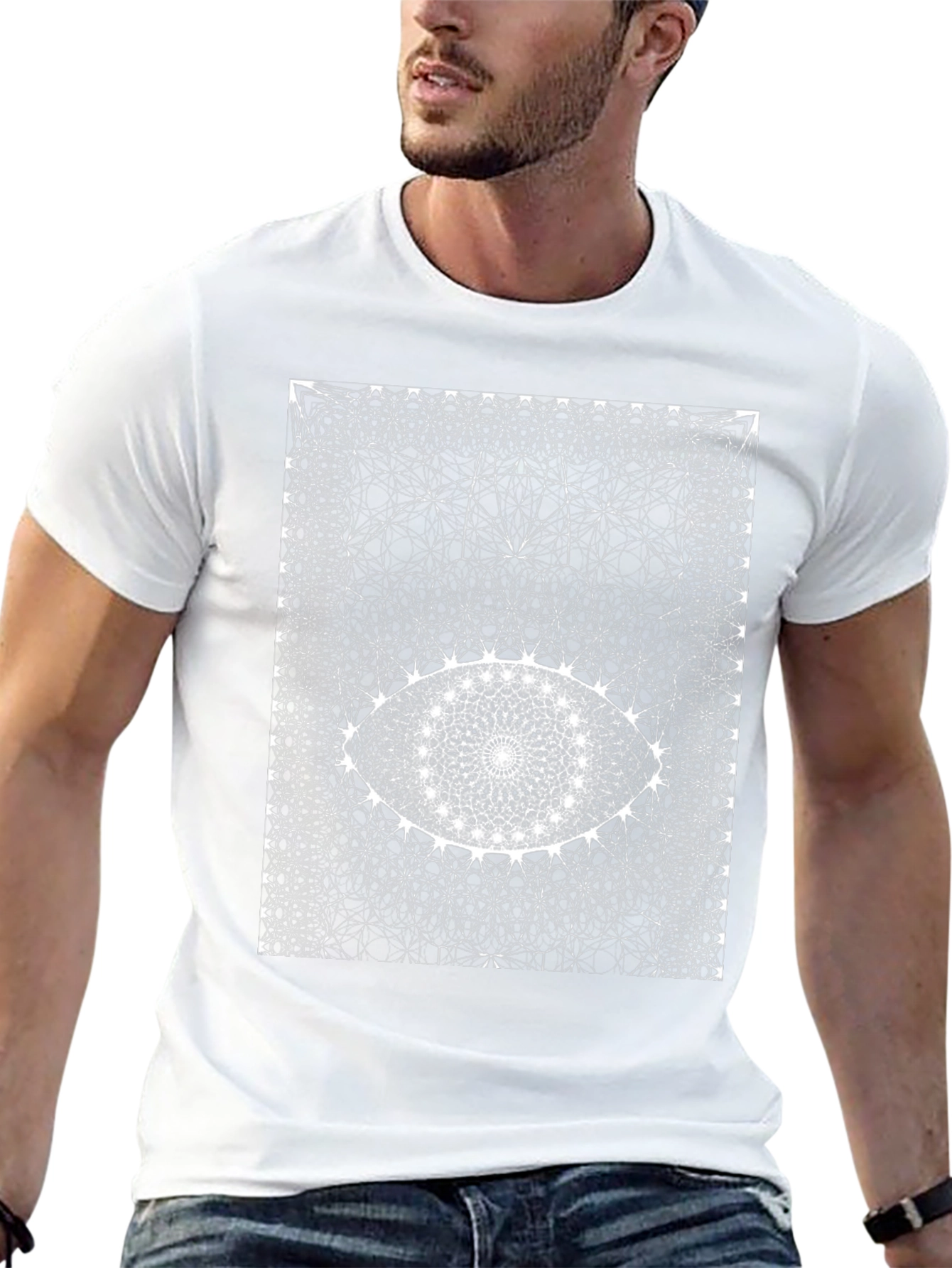 Abstract Eye Graphic Black T-Shirt