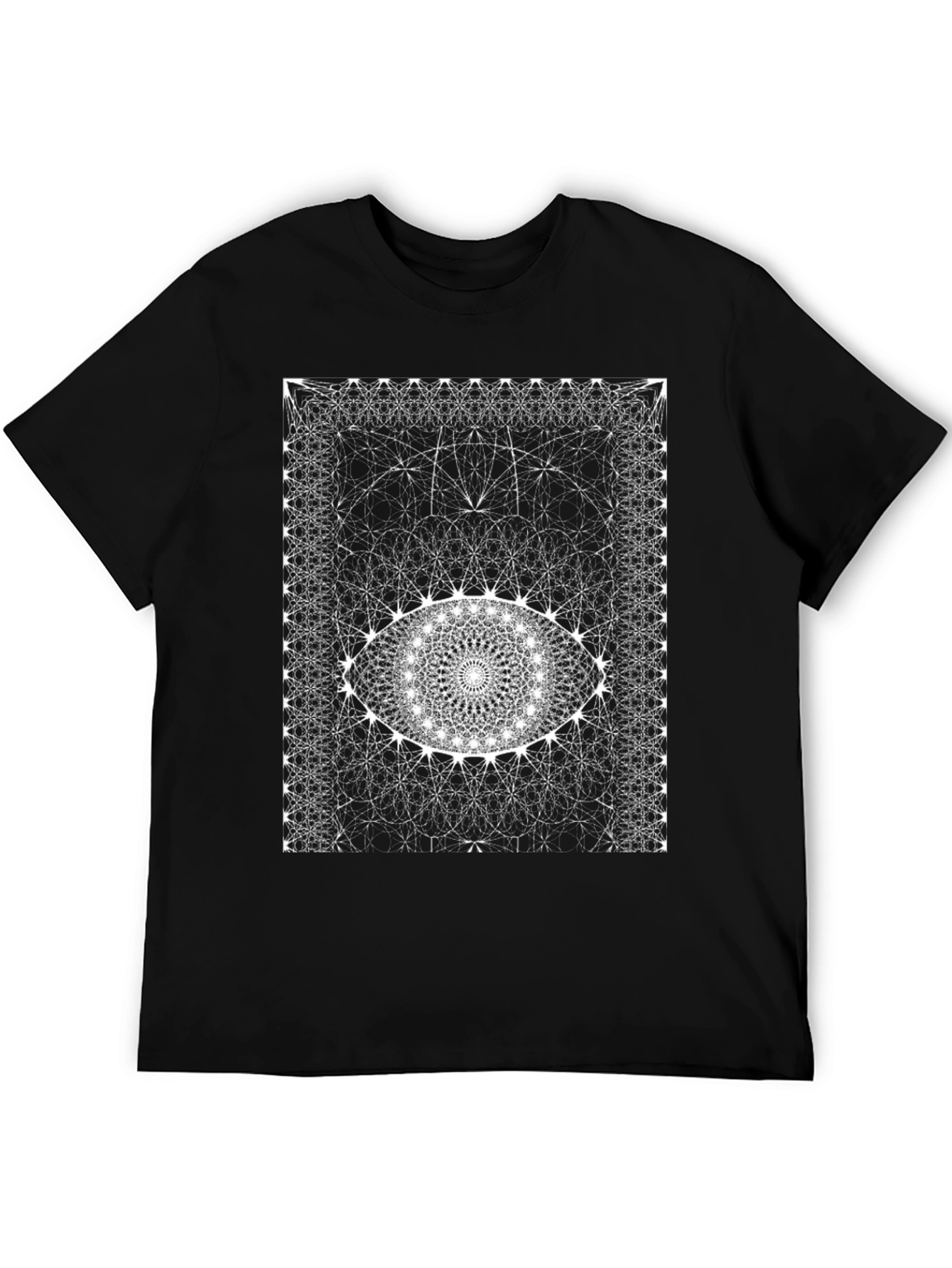 Abstract Eye Graphic Black T-Shirt