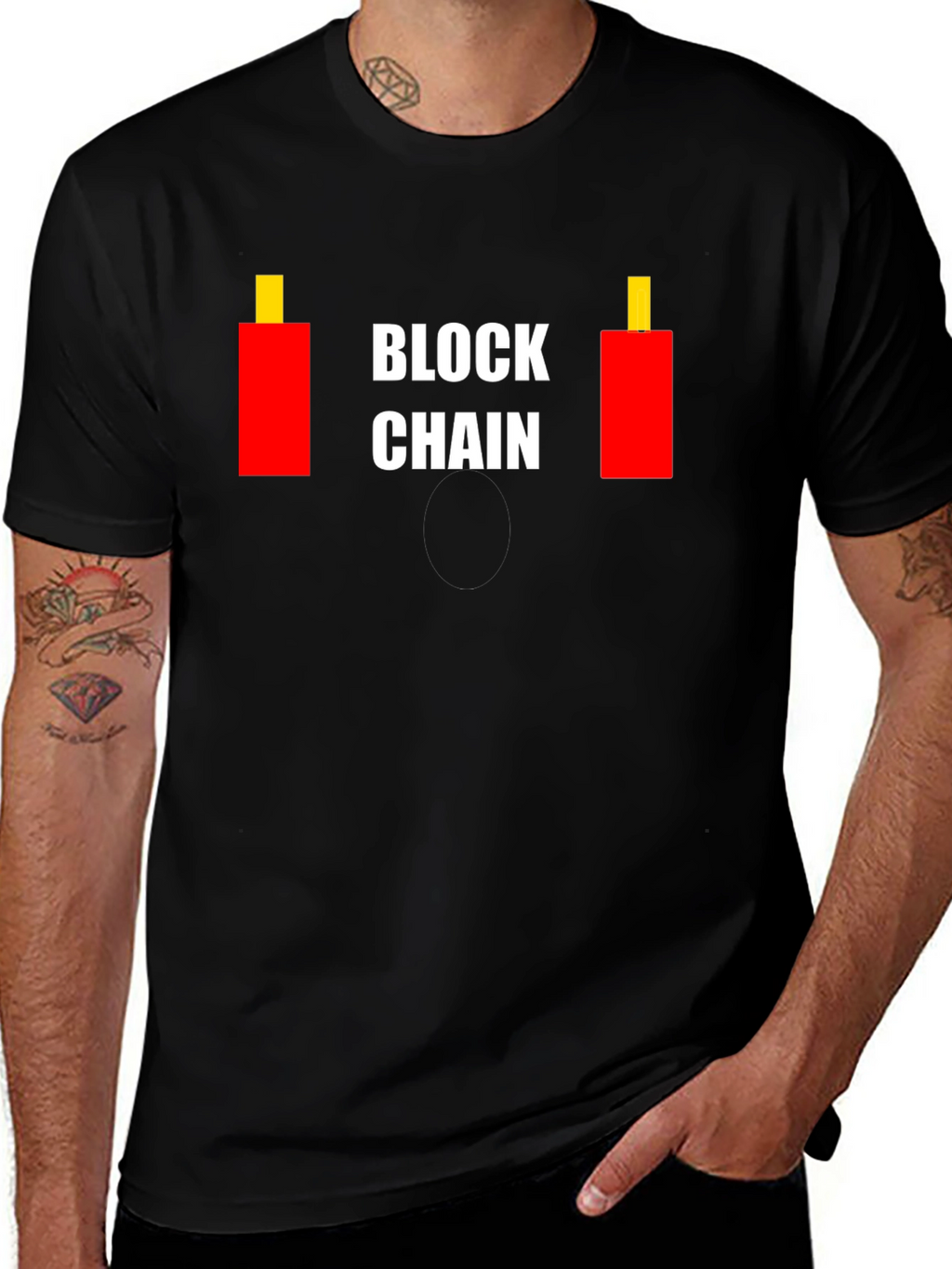 Blockchain Candlestick T-Shirt - Crypto Trading Tee