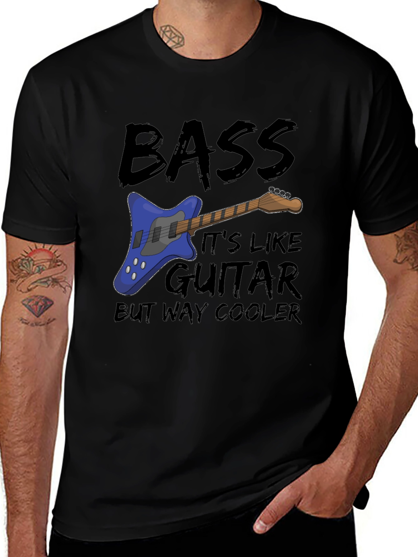 Bass Guitar T-Shirt - Cooler Than Guitar Tee