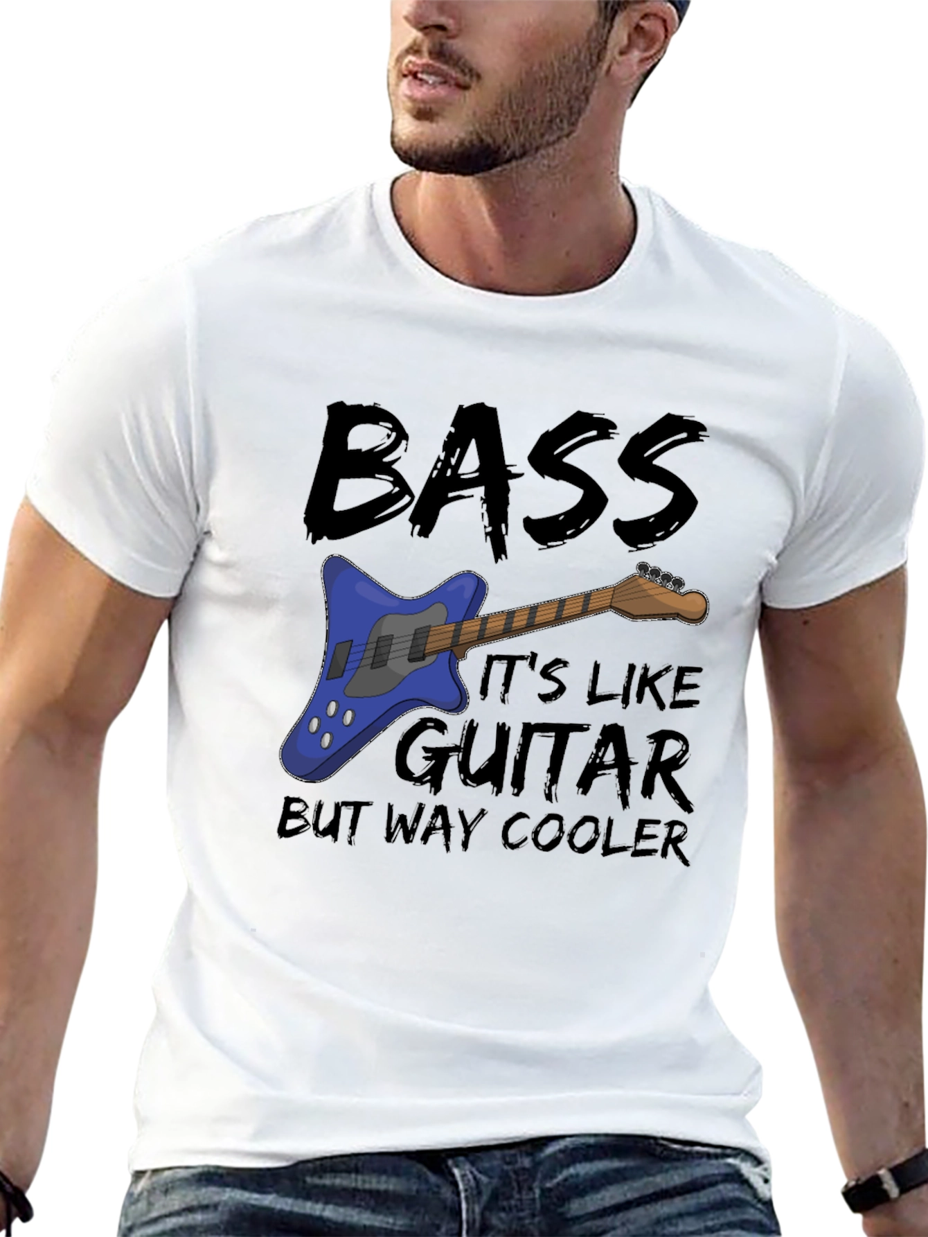 Bass Guitar T-Shirt - Cooler Than Guitar Tee