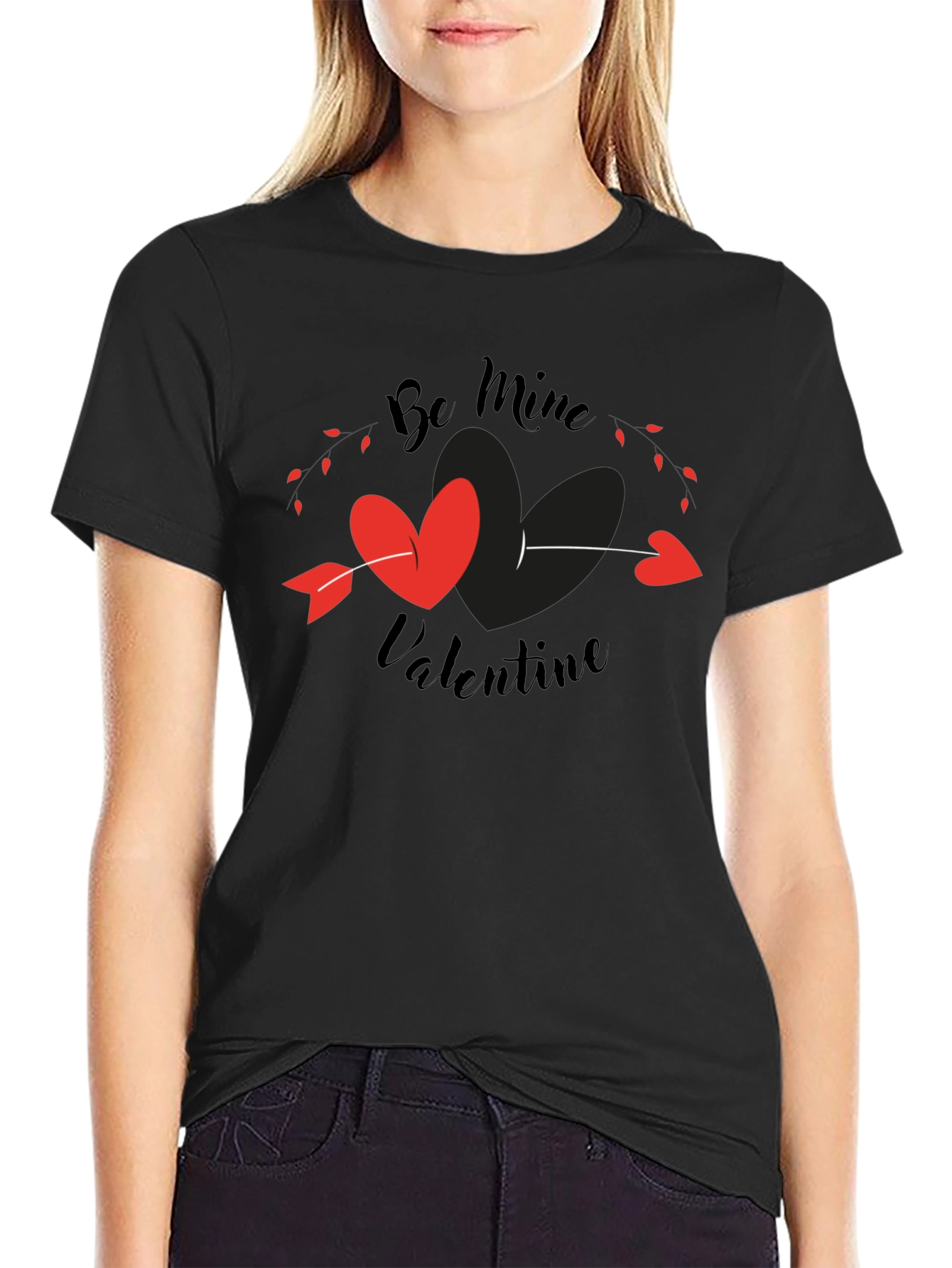 Be Mine Valentine T-Shirt - Heart Arrow Design