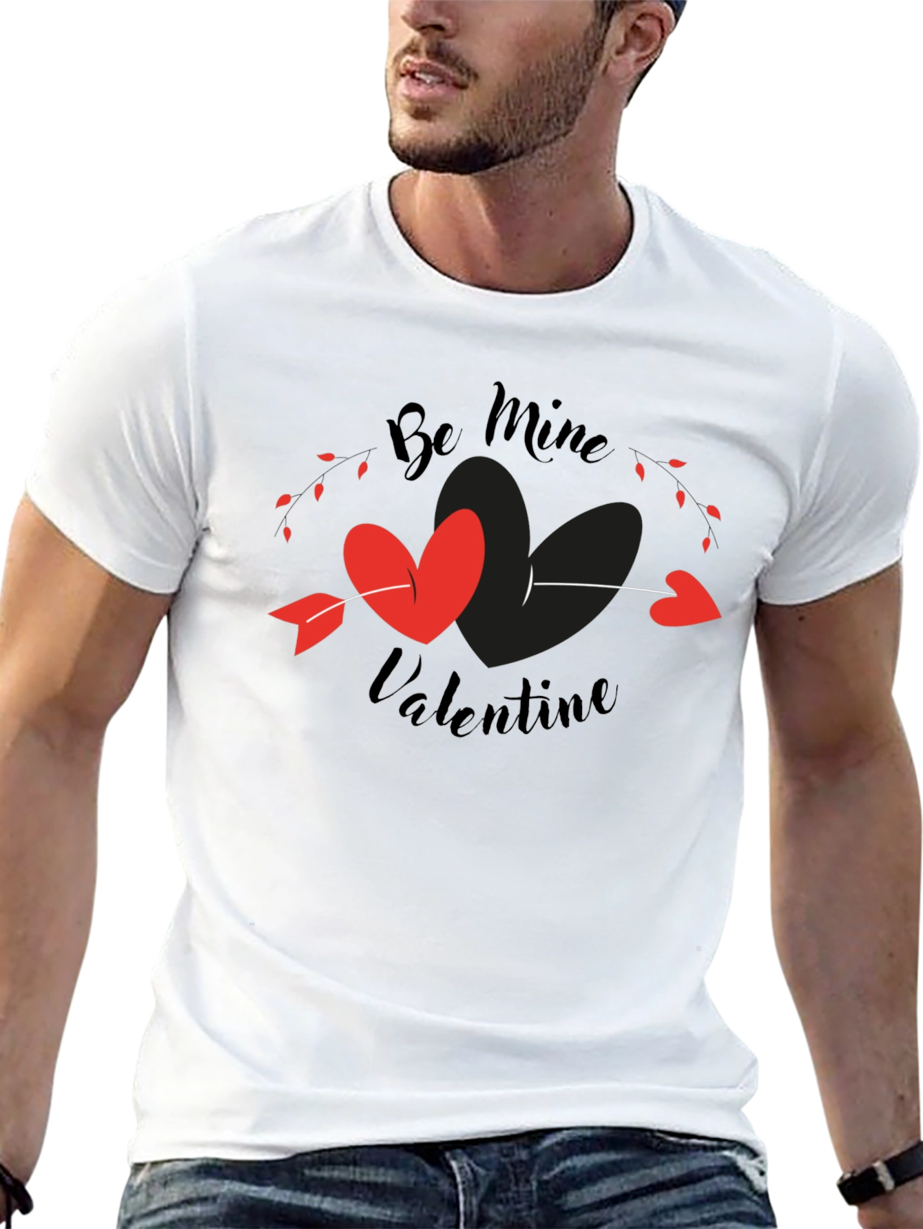 Be Mine Valentine T-Shirt - Heart Arrow Design