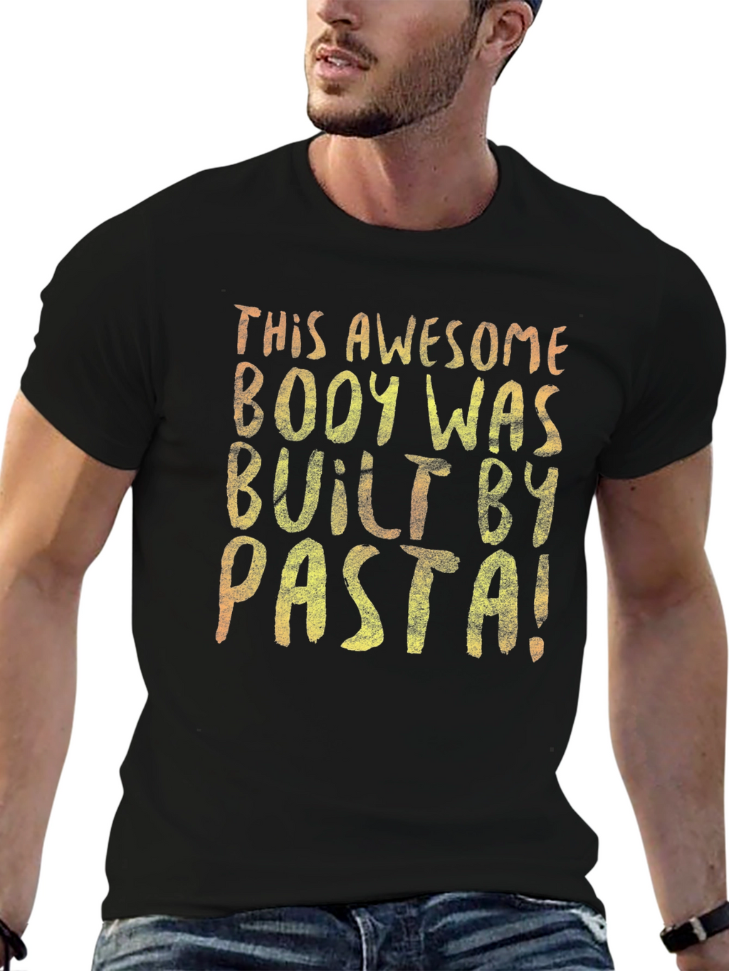 Awesome Body Built By Pasta T-Shirt