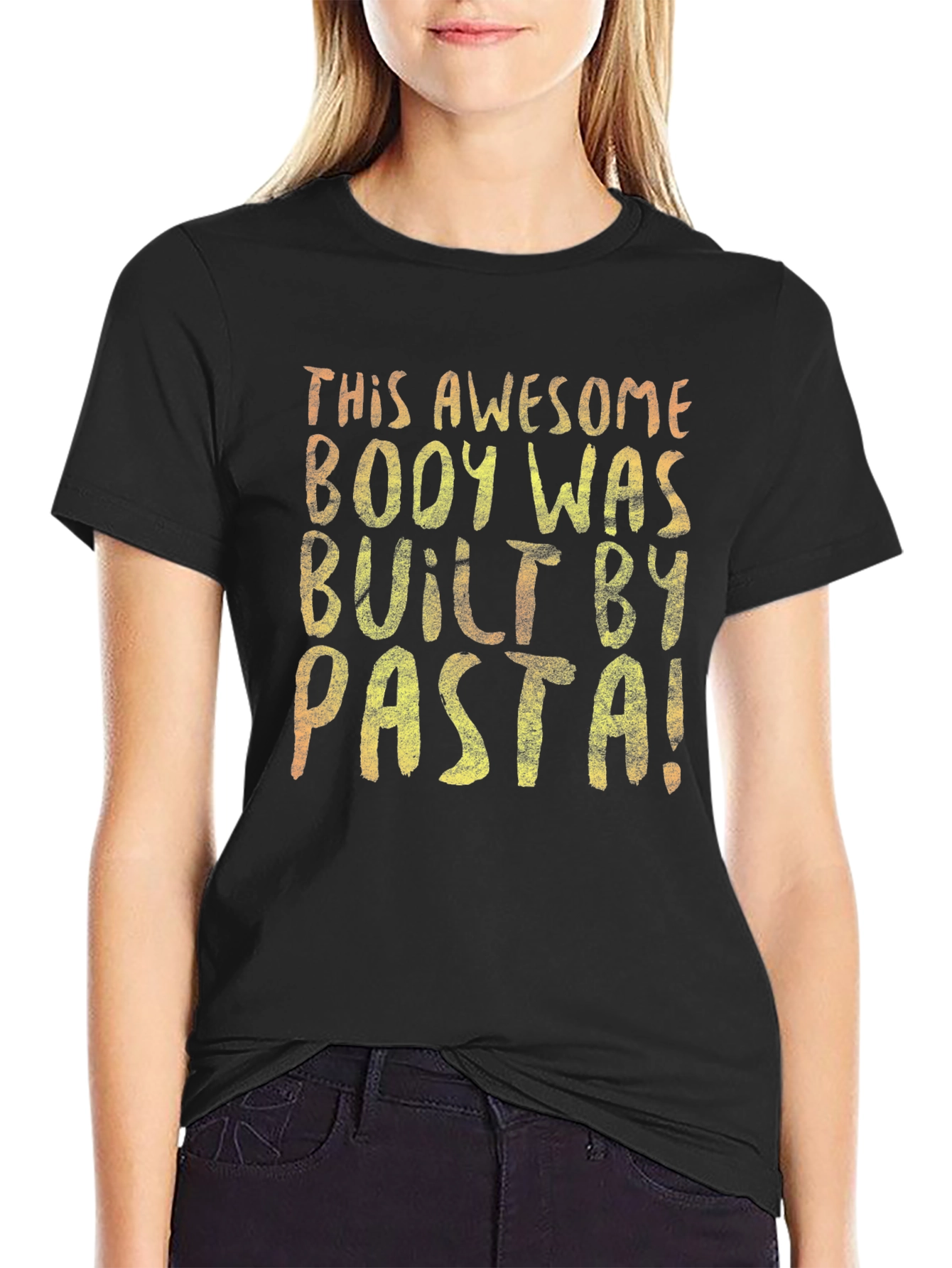 Awesome Body Built By Pasta T-Shirt