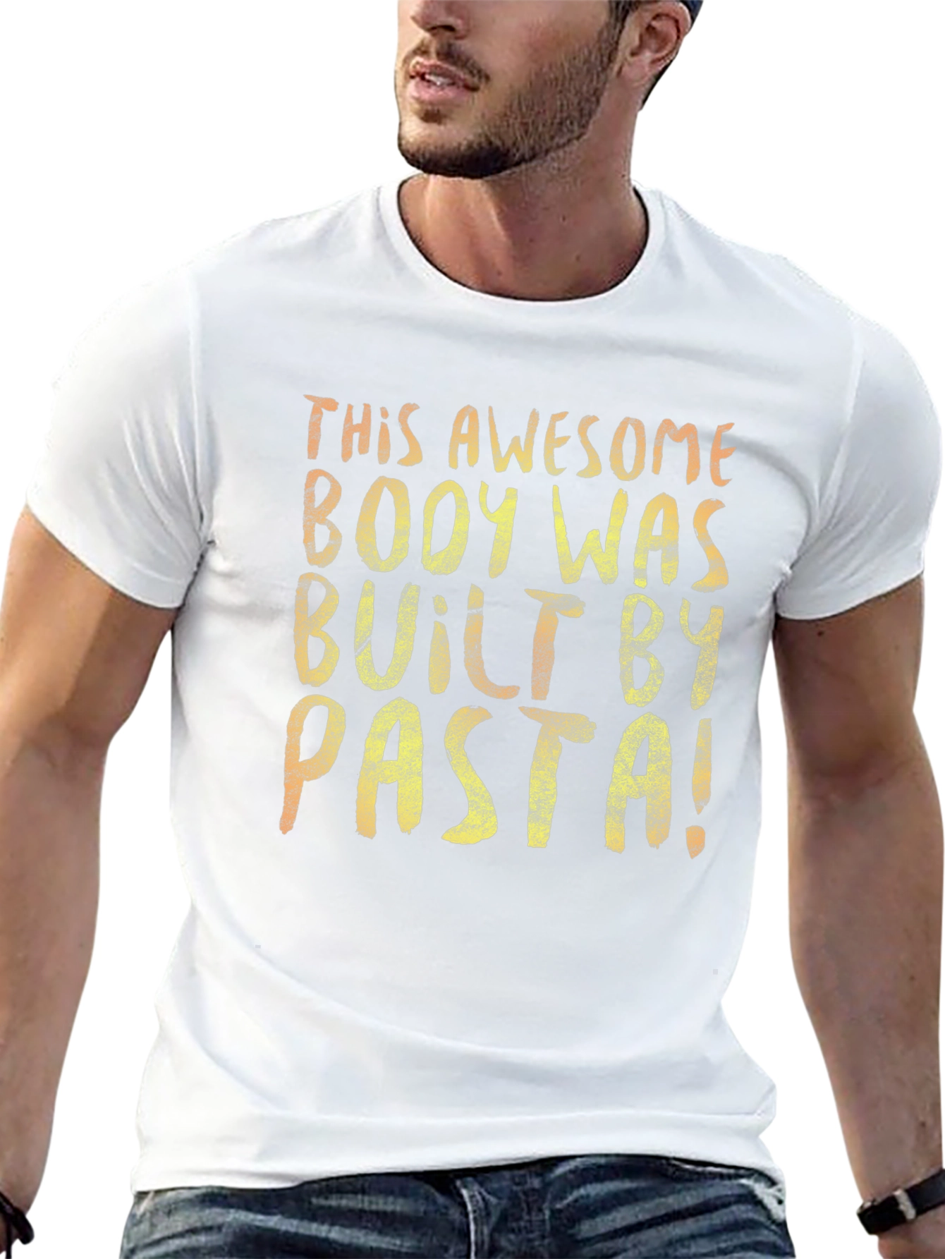 Awesome Body Built By Pasta T-Shirt