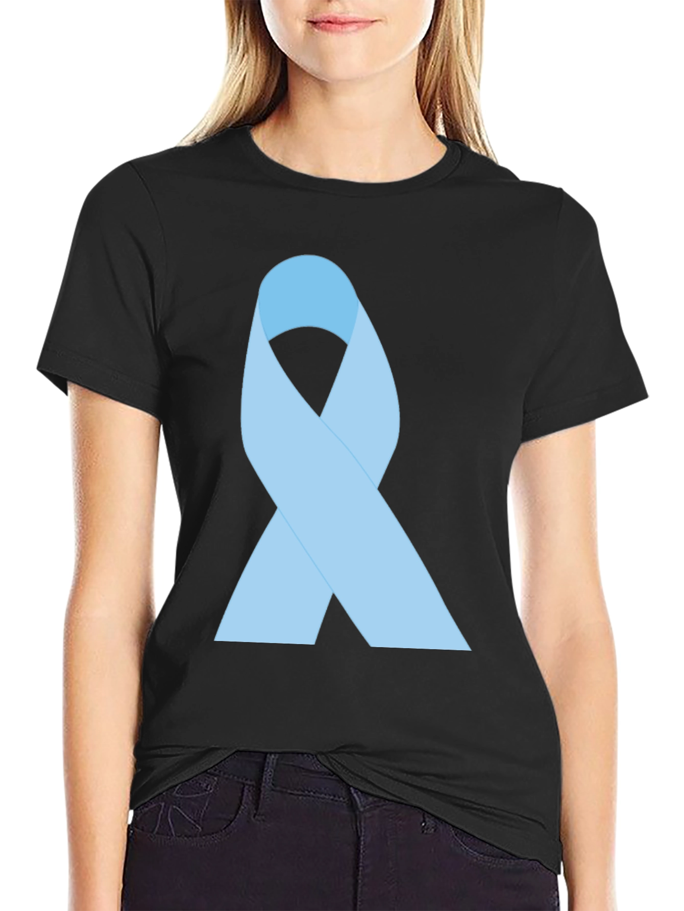 Awareness Ribbon Graphic Tee - Black
