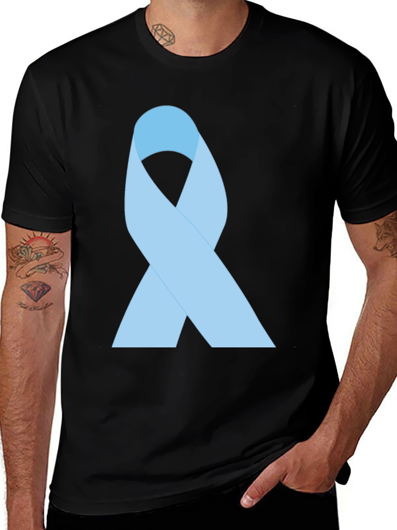 Awareness Ribbon Graphic Tee - Black